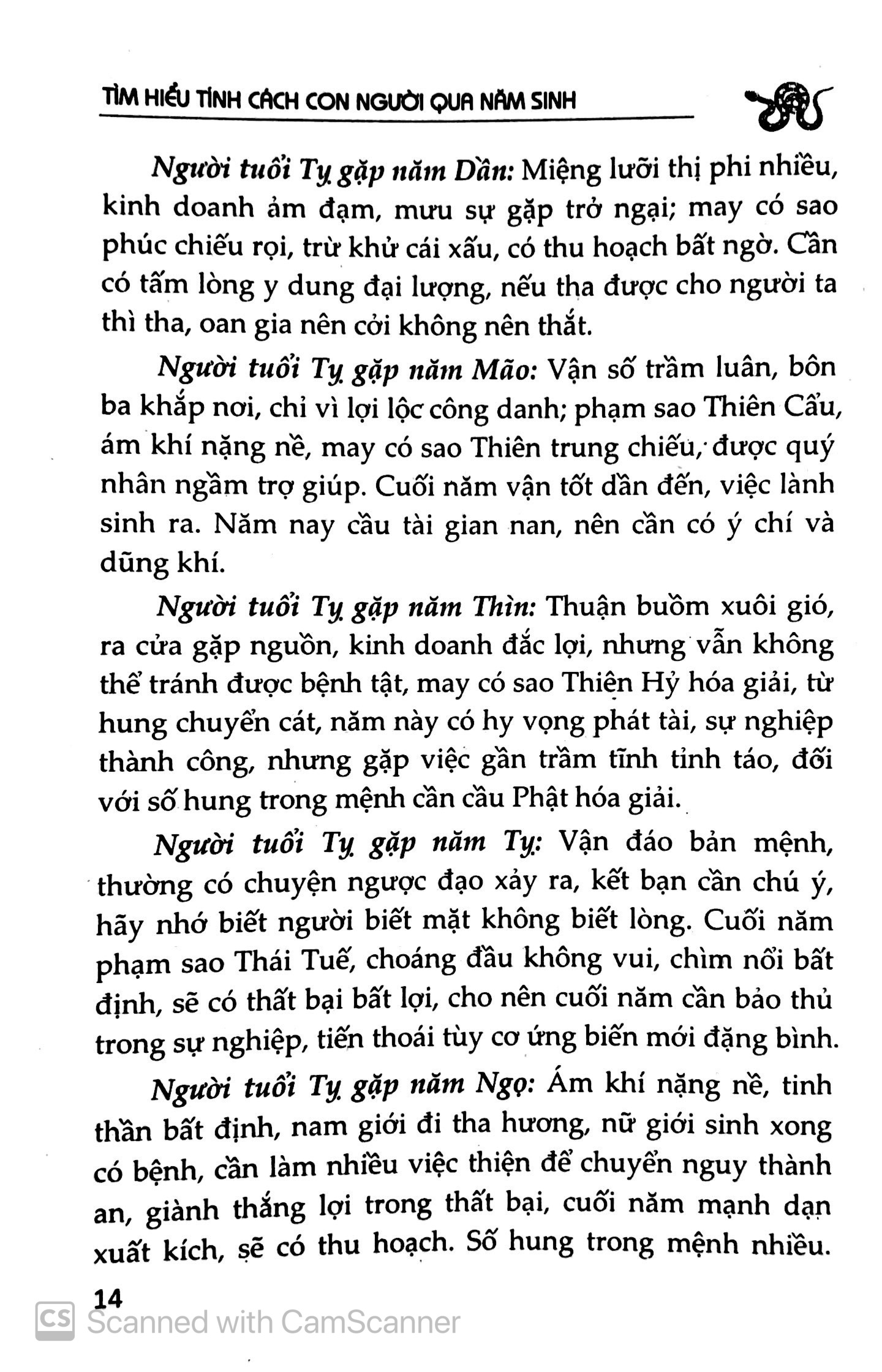 tìm hiểu tính cách con người qua năm sinh - tuổi tỵ