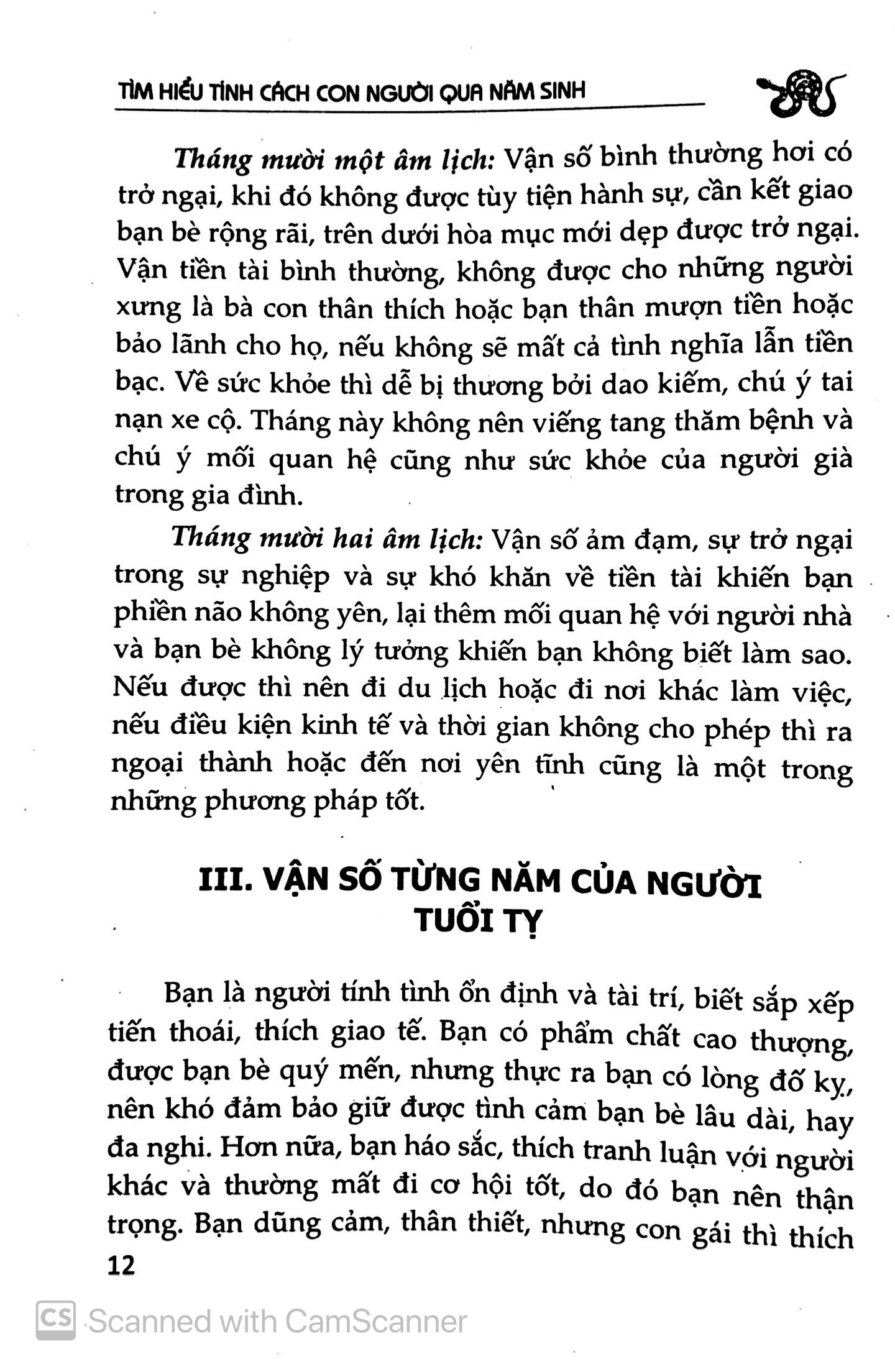 tìm hiểu tính cách con người qua năm sinh - tuổi tỵ