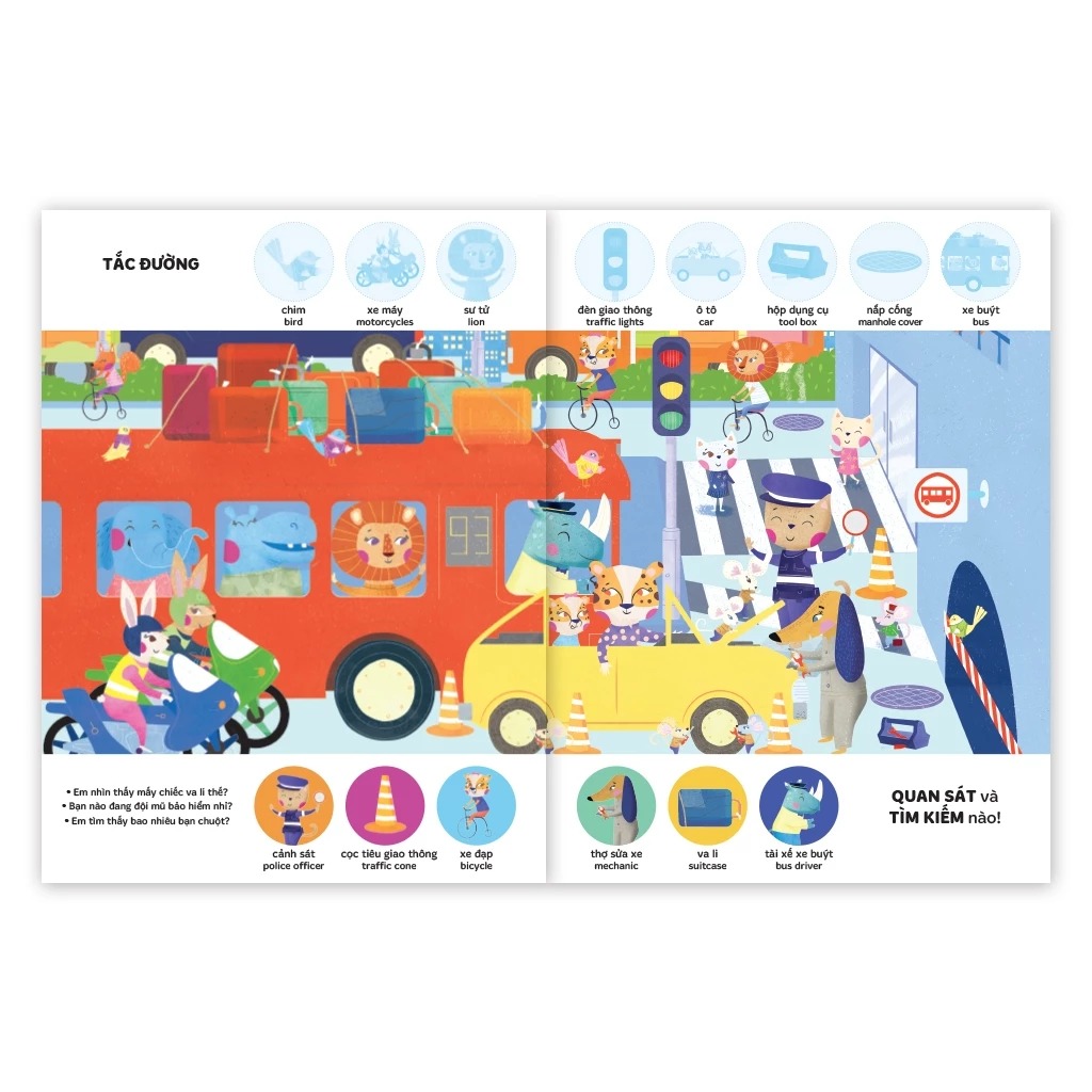 Tim Kiem Thong Minh - Phat Trien Kha Nang Tap Trung - Look, Find And Sticker - Phuong Tien Di Chuyen