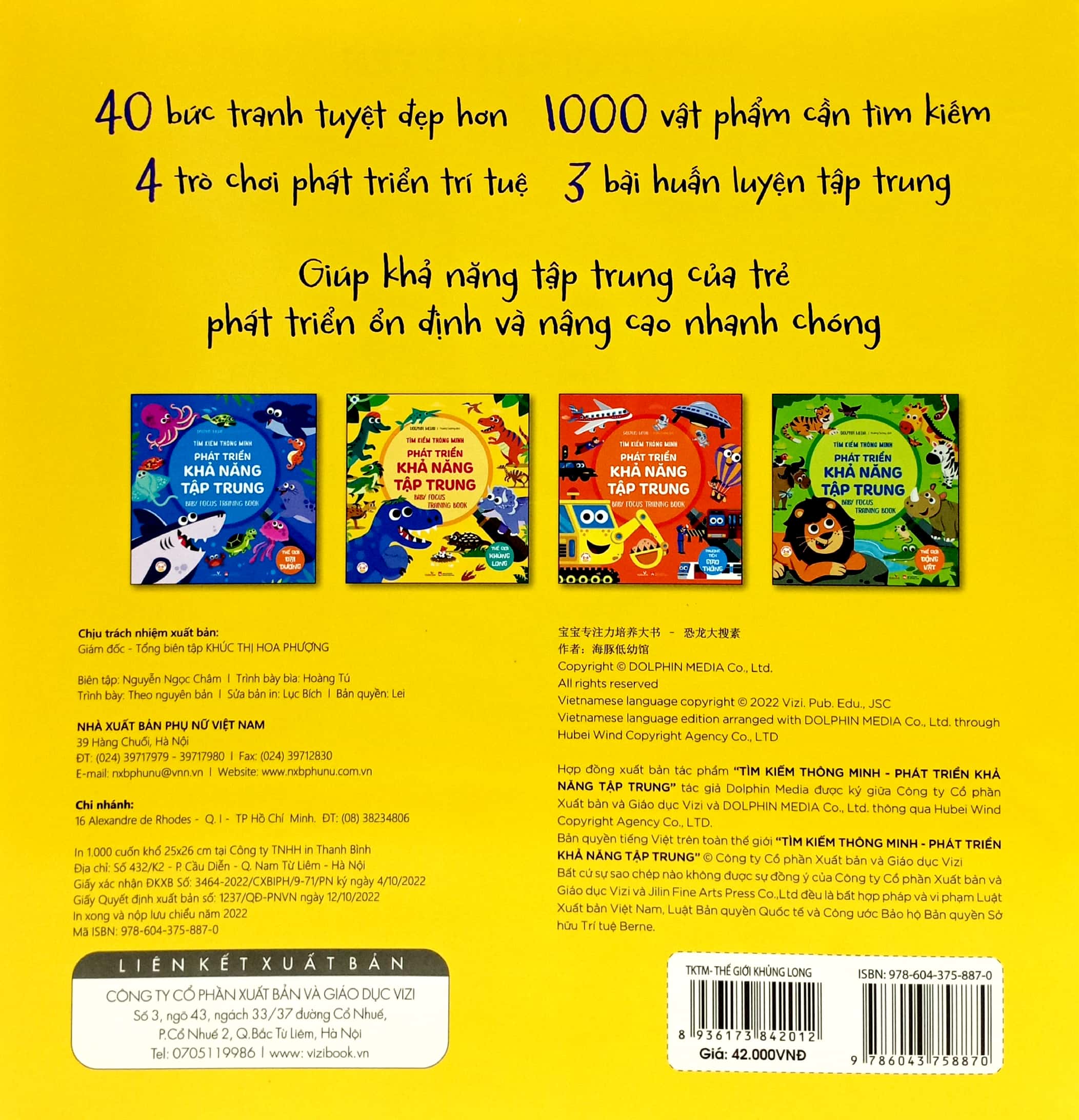 tìm kiếm thông minh phát triển khả năng tập trung - thế giới khủng long (tái bản 2022)