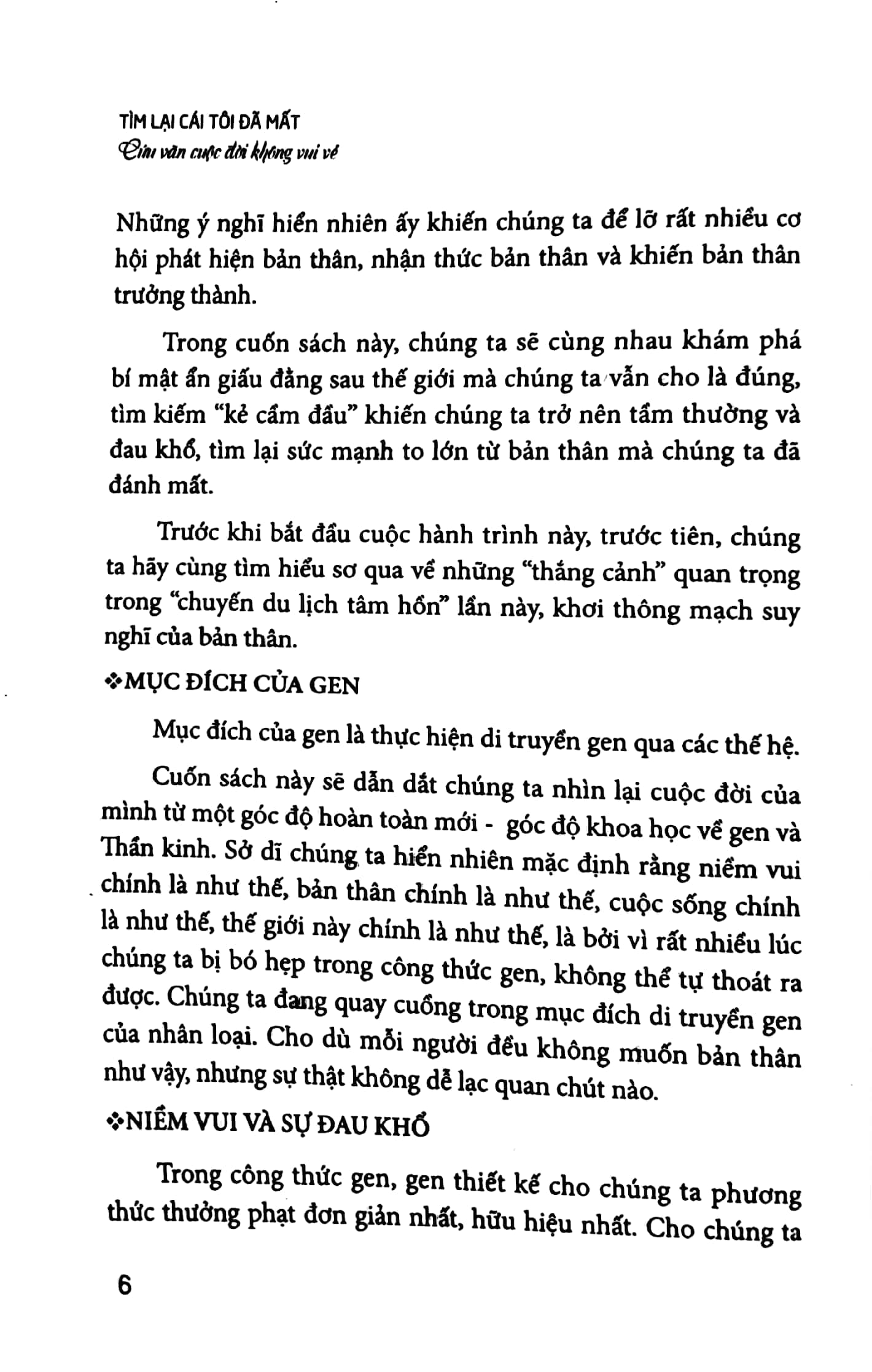 tìm lại cái tôi đã mất