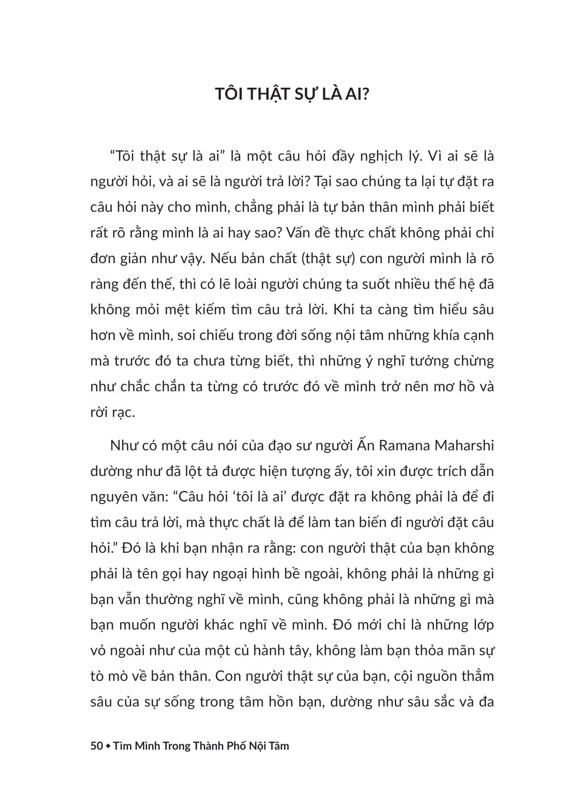 tìm mình trong thành phố nội tâm