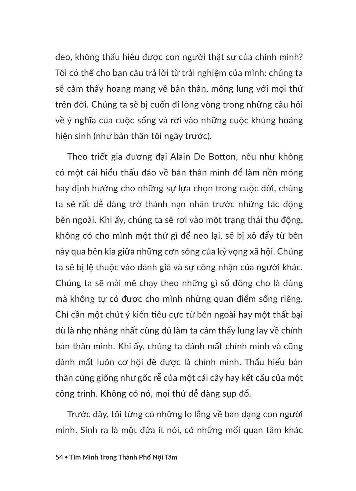 tìm mình trong thành phố nội tâm