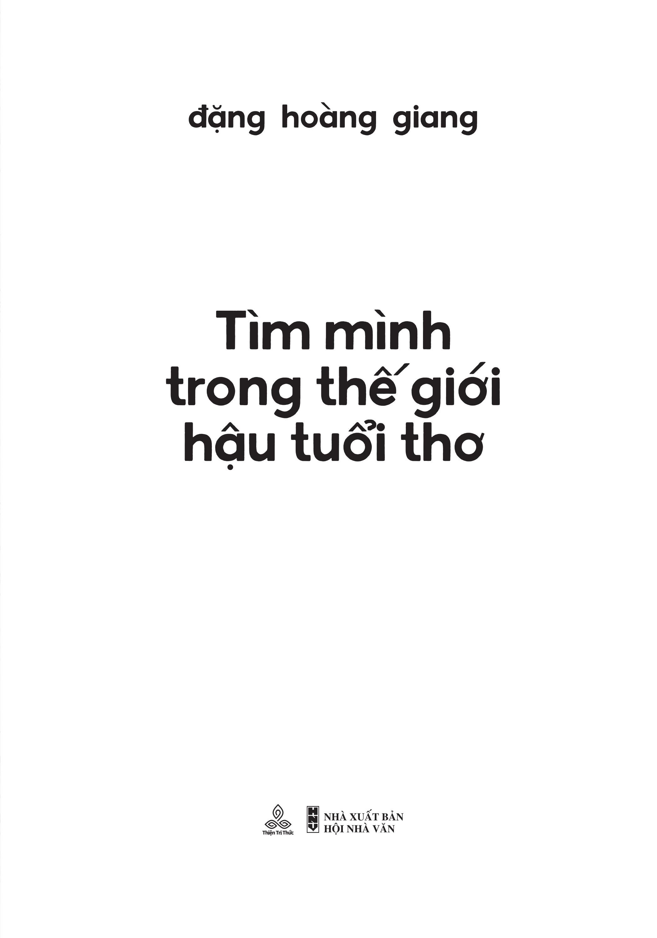 tìm mình trong thế giới hậu tuổi thơ