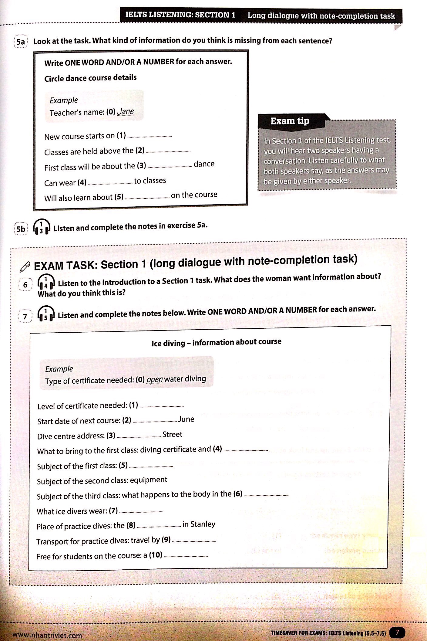 timesaver for exams - ielts listening 5.5 - 7.5