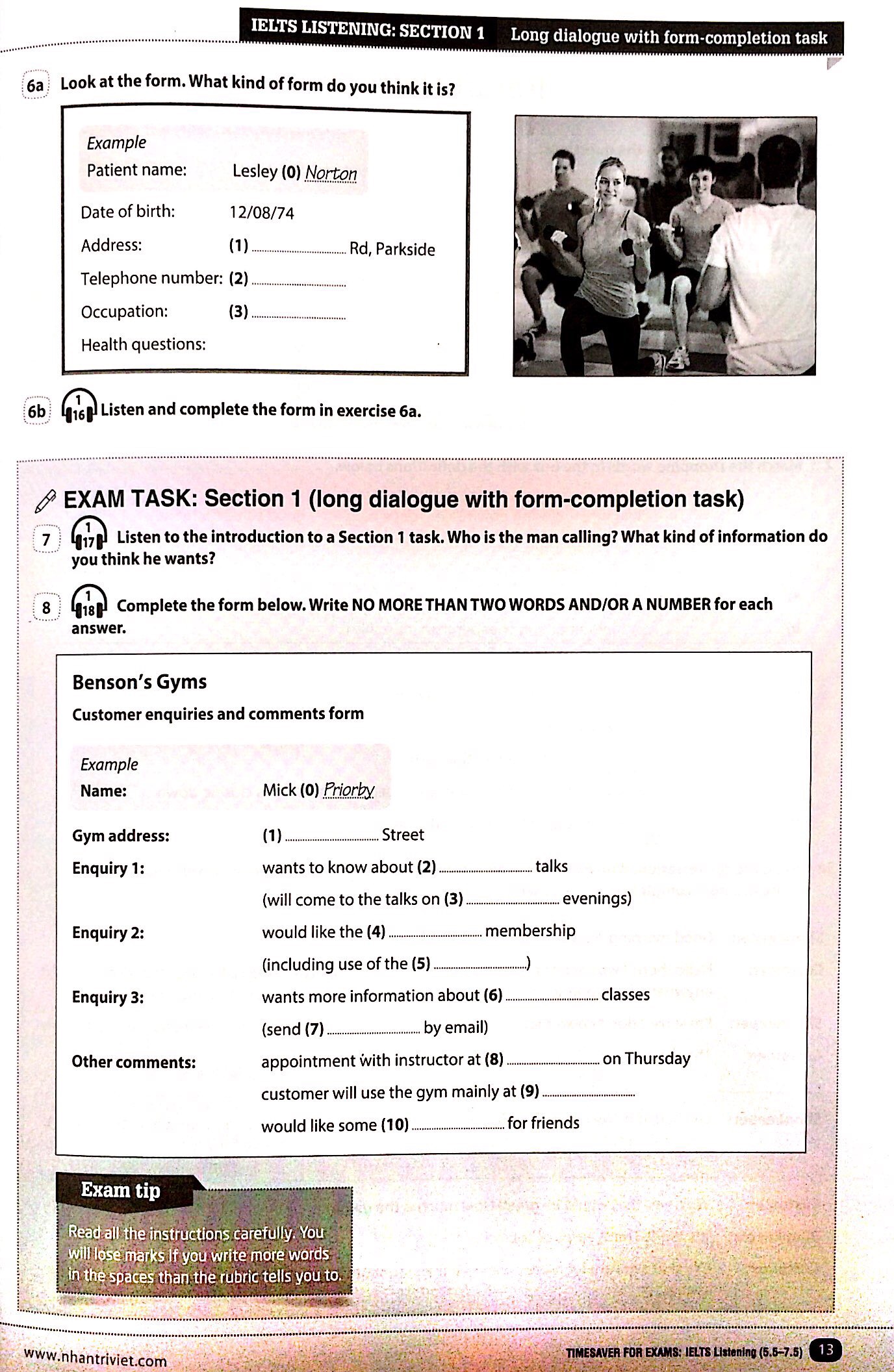 timesaver for exams - ielts listening 5.5 - 7.5