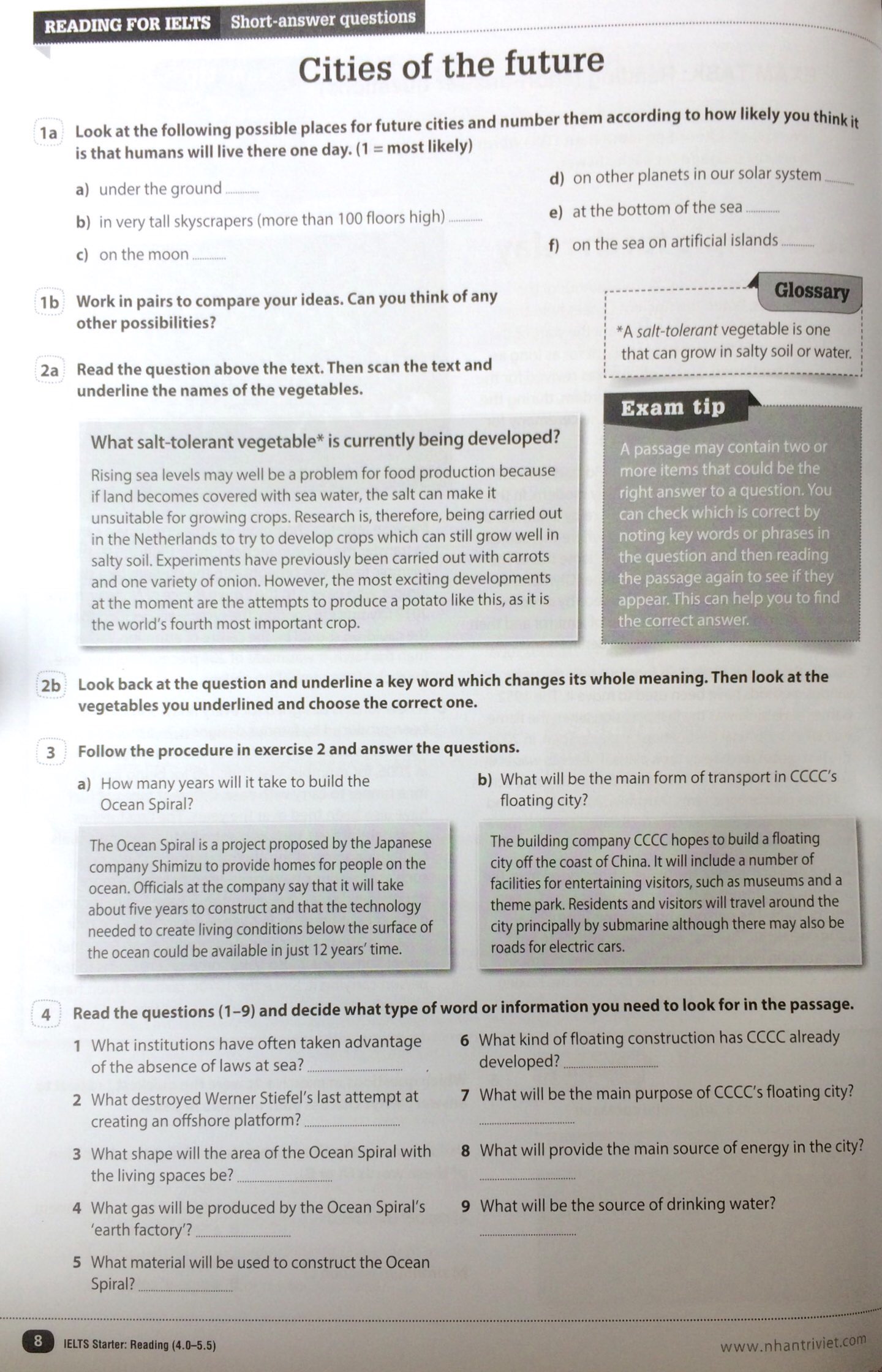 timesaver for exams – ielts starter reading 4.0 - 5.5