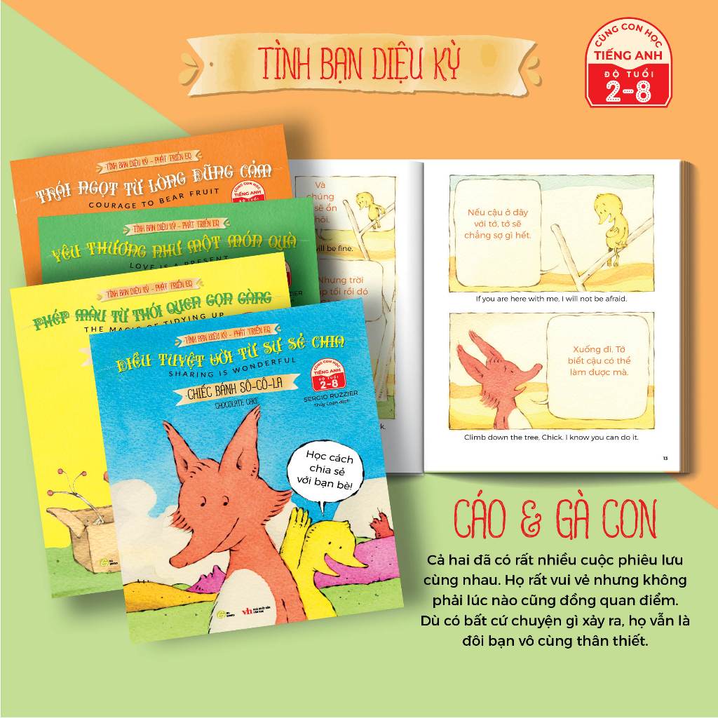 tình bạn diệu kỳ - phát triển eq - điều tuyệt vời từ sự sẻ chia - chiếc bánh sô-cô-la