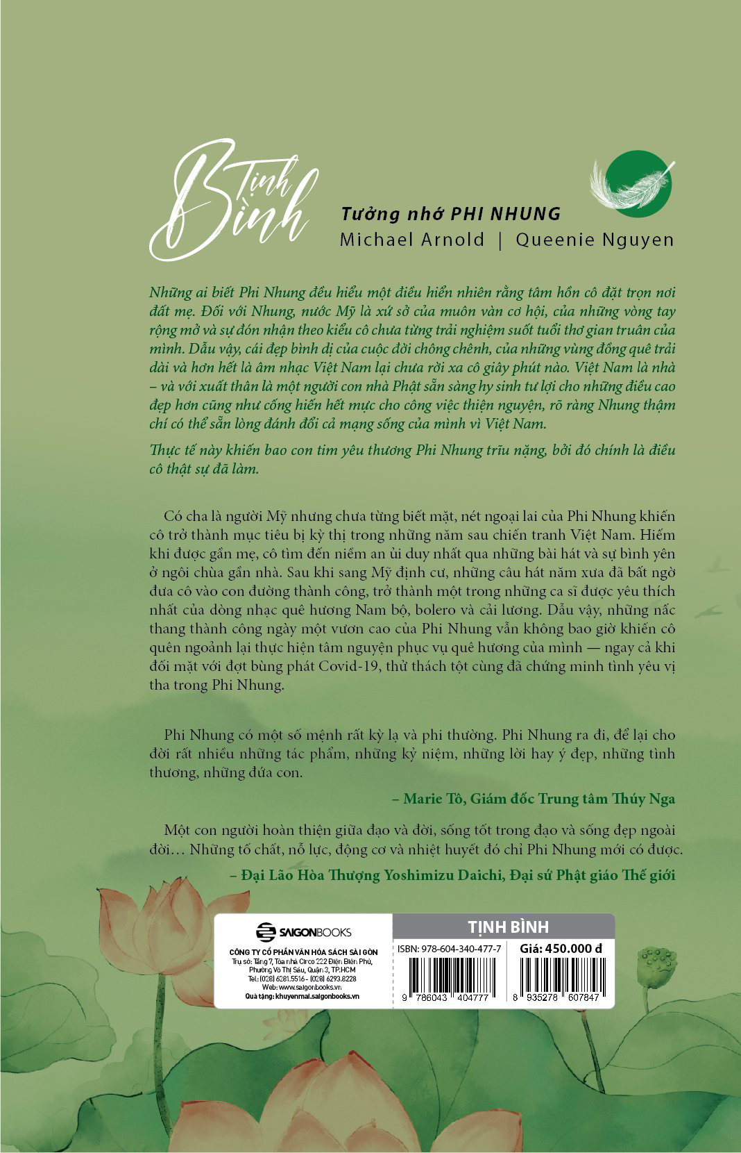 tịnh bình - tưởng nhớ phi nhung (bìa cứng)