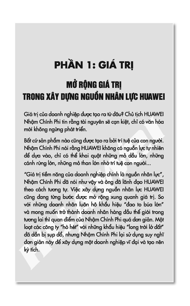 tinh hoa quản lý nguồn nhân lực huawei