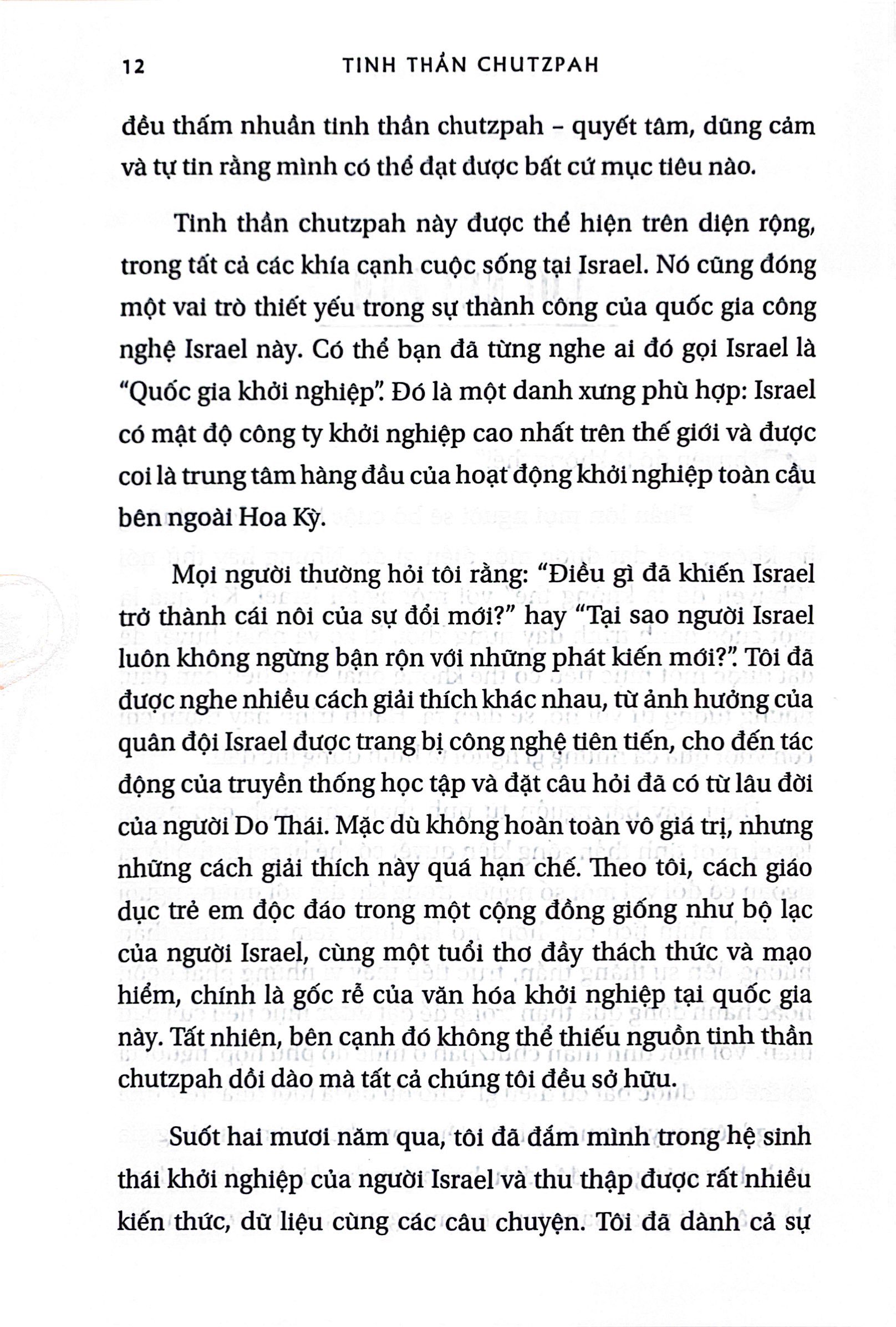 tinh thần chutzpah - tại sao israel được xem là trung tâm của sự đổi mới và hoạt động khởi nghiệp?