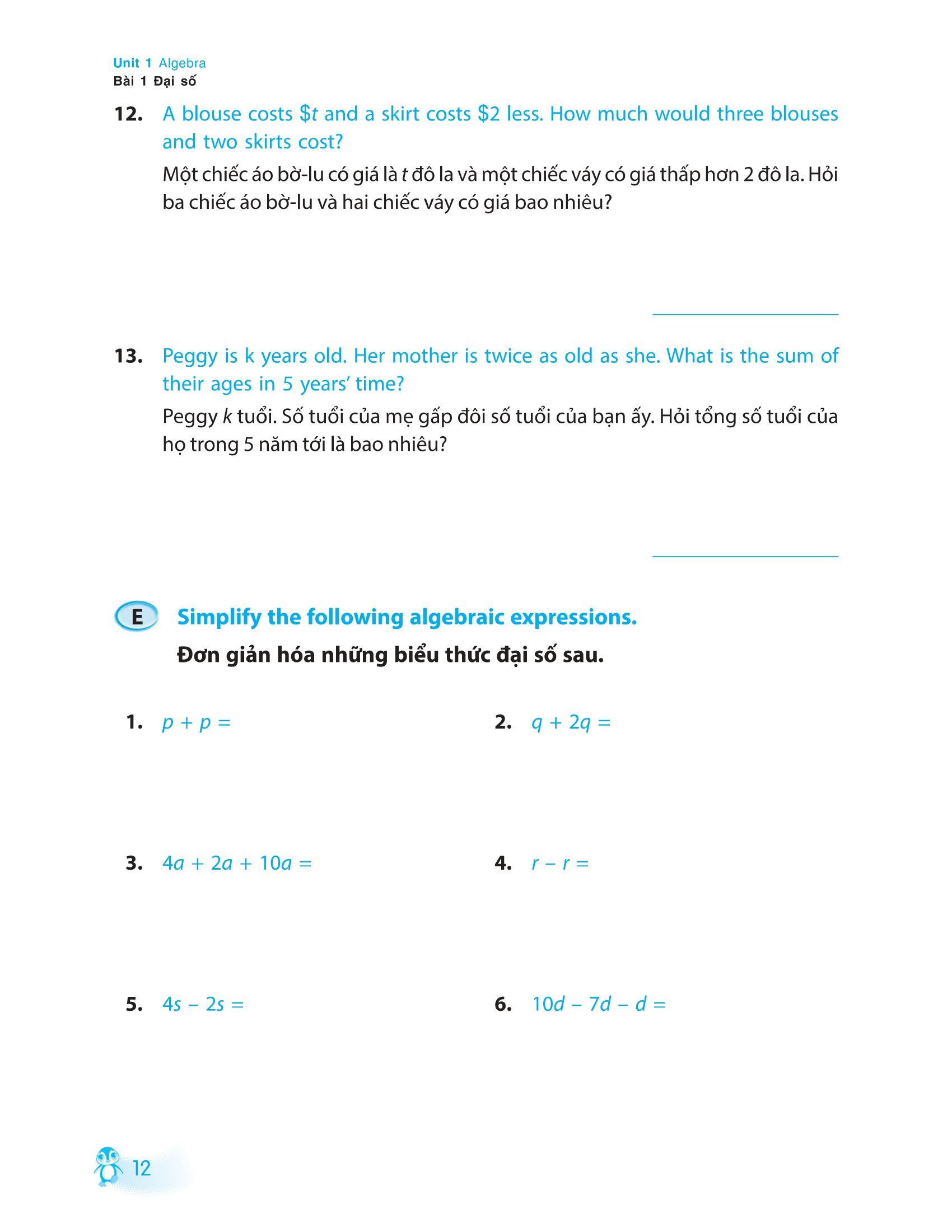 tinh thông toán học - mastering mathematics - dành cho trẻ 11-12 tuổi - quyển a