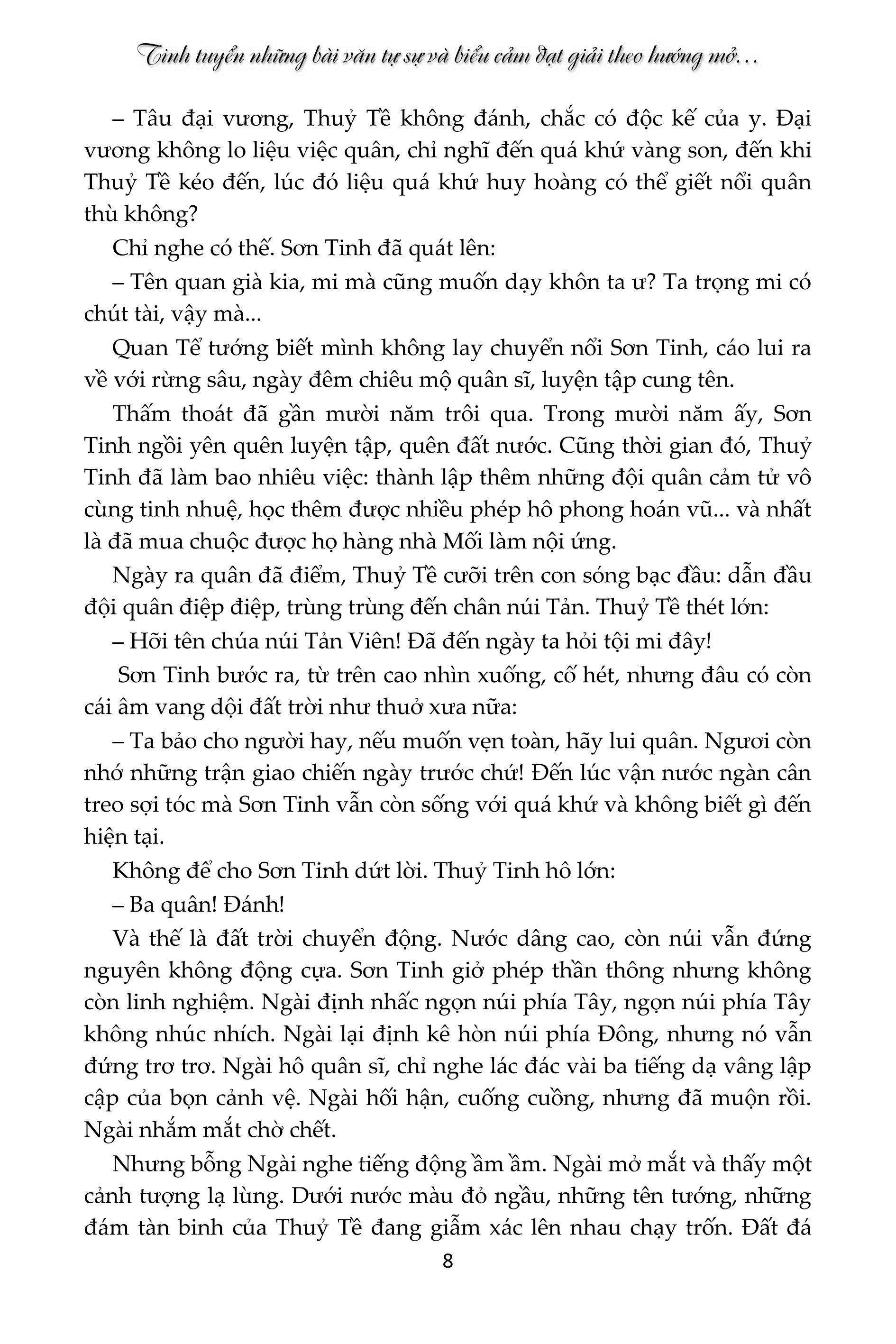 tinh tuyển những bài văn tự sự và biểu cảm đạt giải theo hướng mở bồi dưỡng học sinh giỏi lớp 6