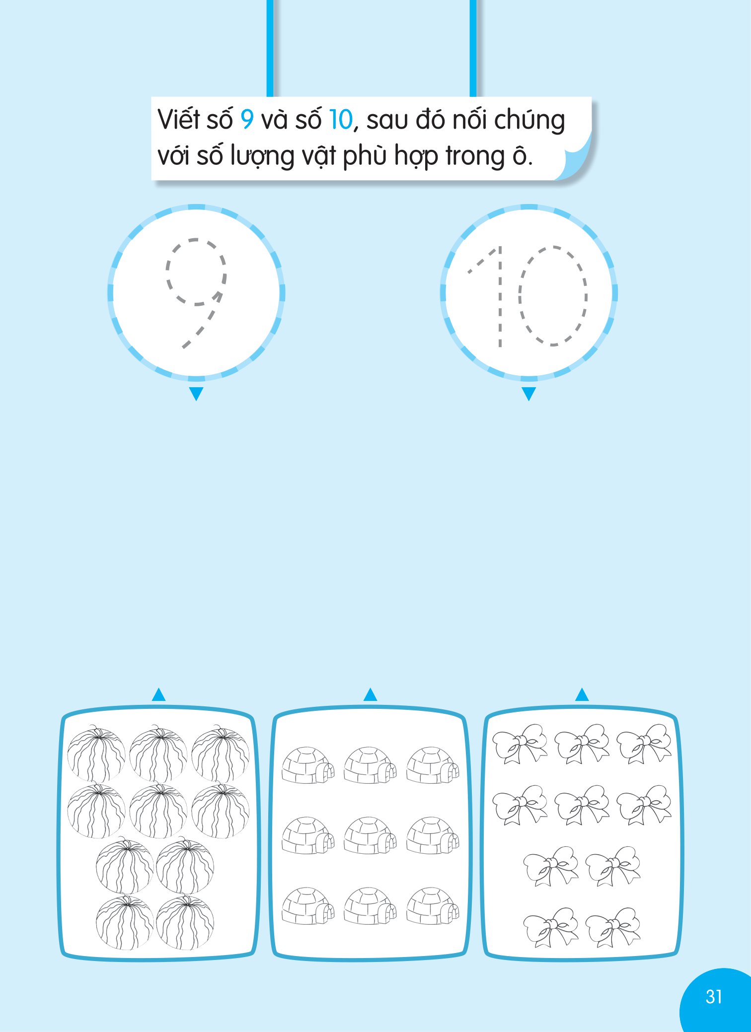 tiny paws - cùng gấu con học số 123 - từ 6 đến 10
