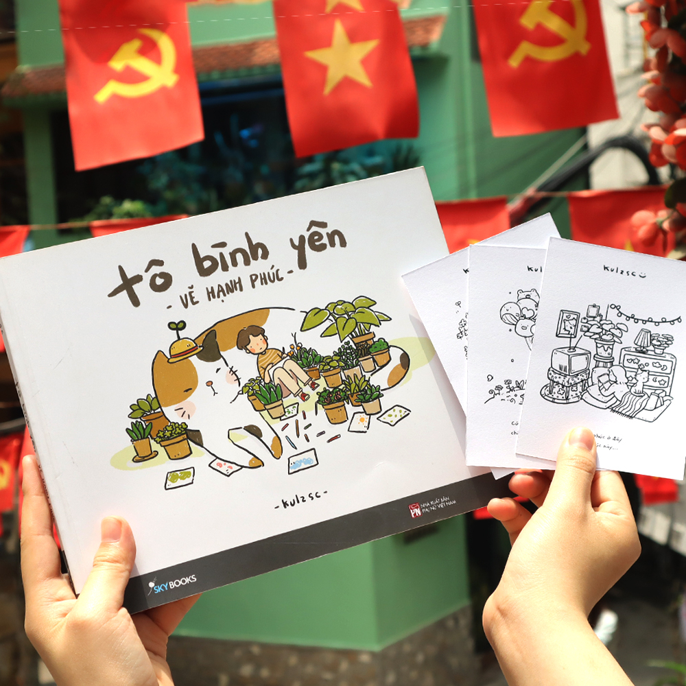 tô bình yên vẽ hạnh phúc - bản đặc biệt - tặng kèm chữ ký tác giả + bộ 3 postcard - độc quyền fahasa
