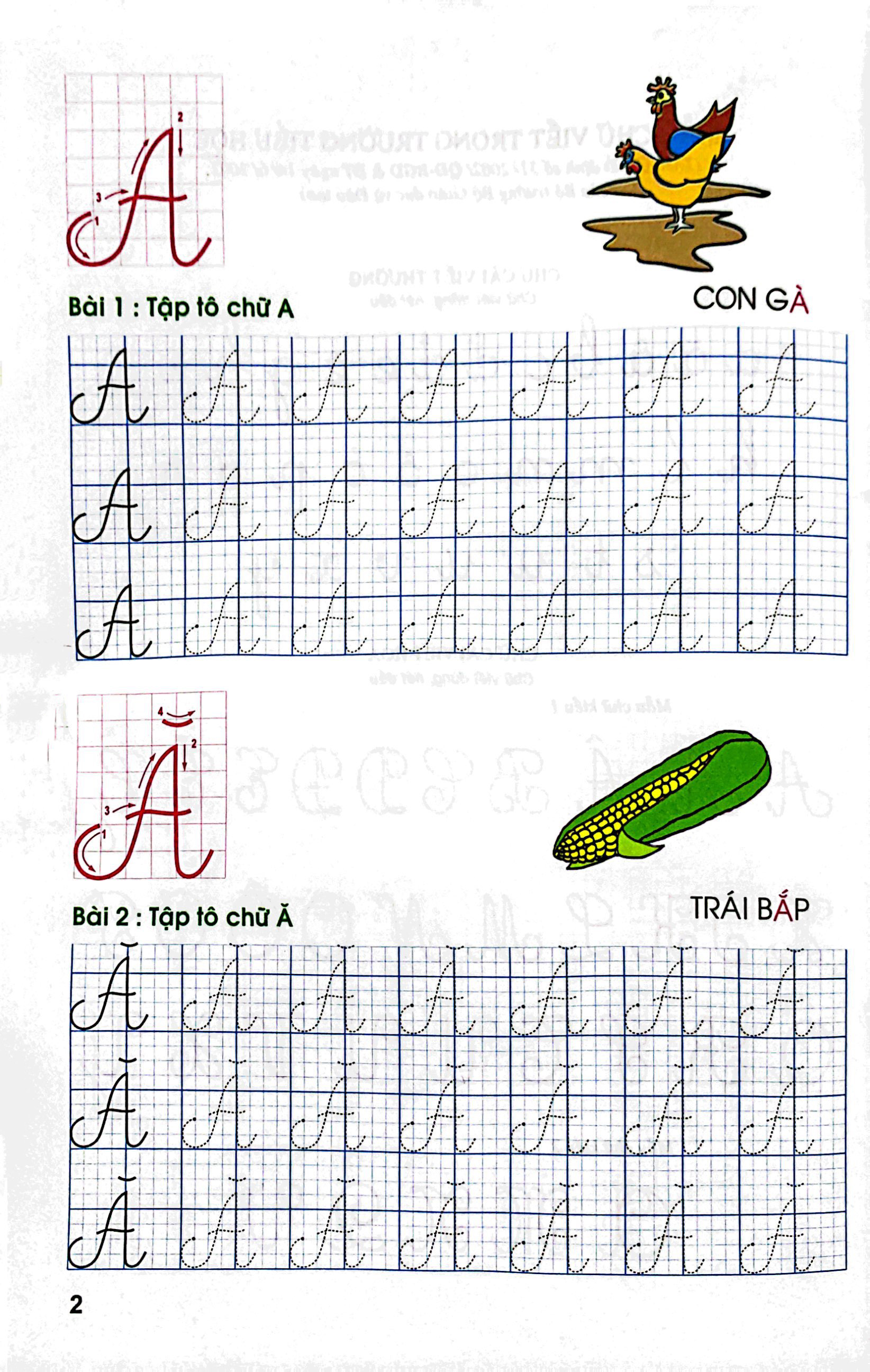tô chữ hoa lớp 1