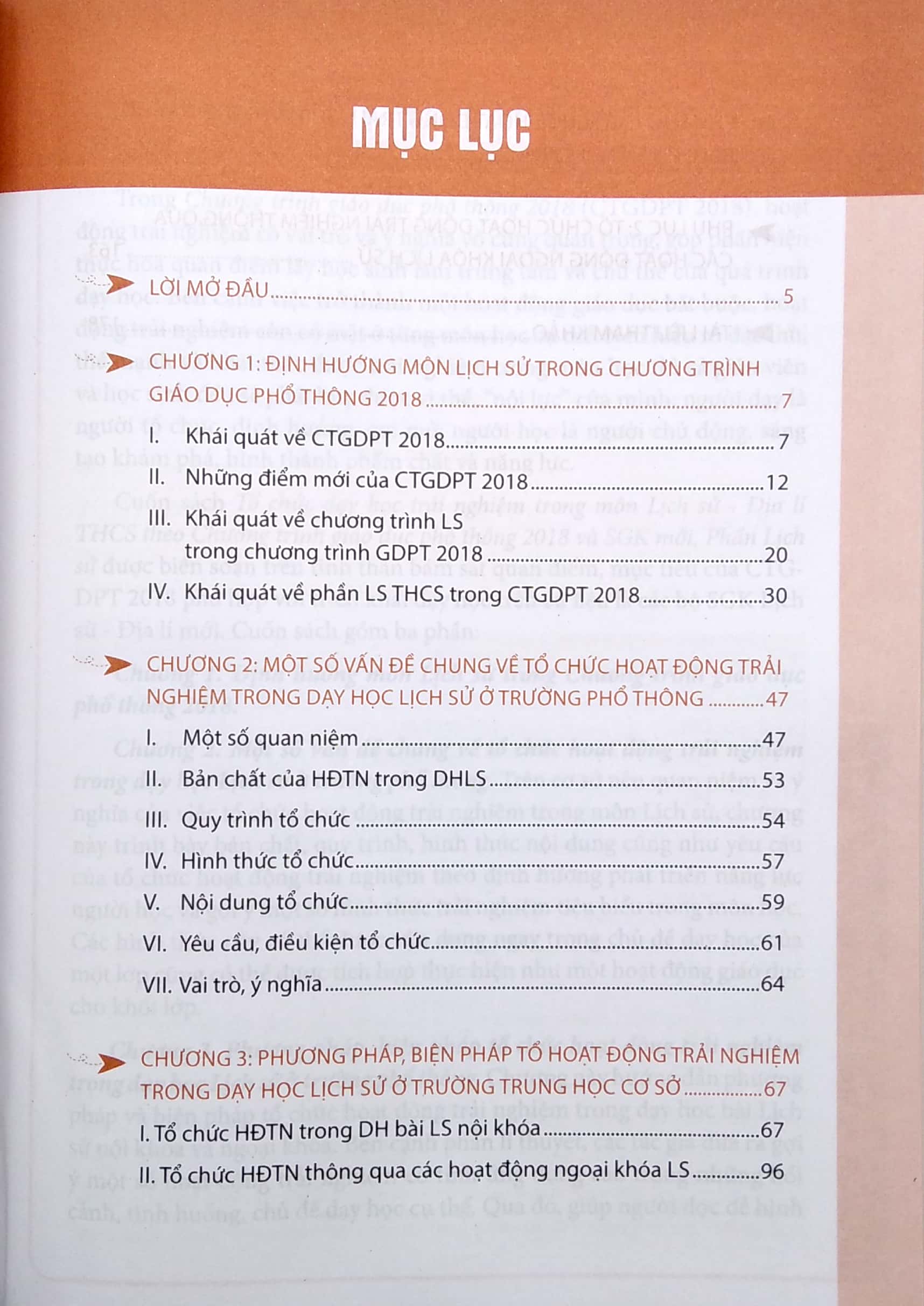 tổ chức dạy học trải nghiệm trong môn lịch sử và địa lí thcs - phần lịch sử (theo chương trình gdpt 2018 và sgk mới)