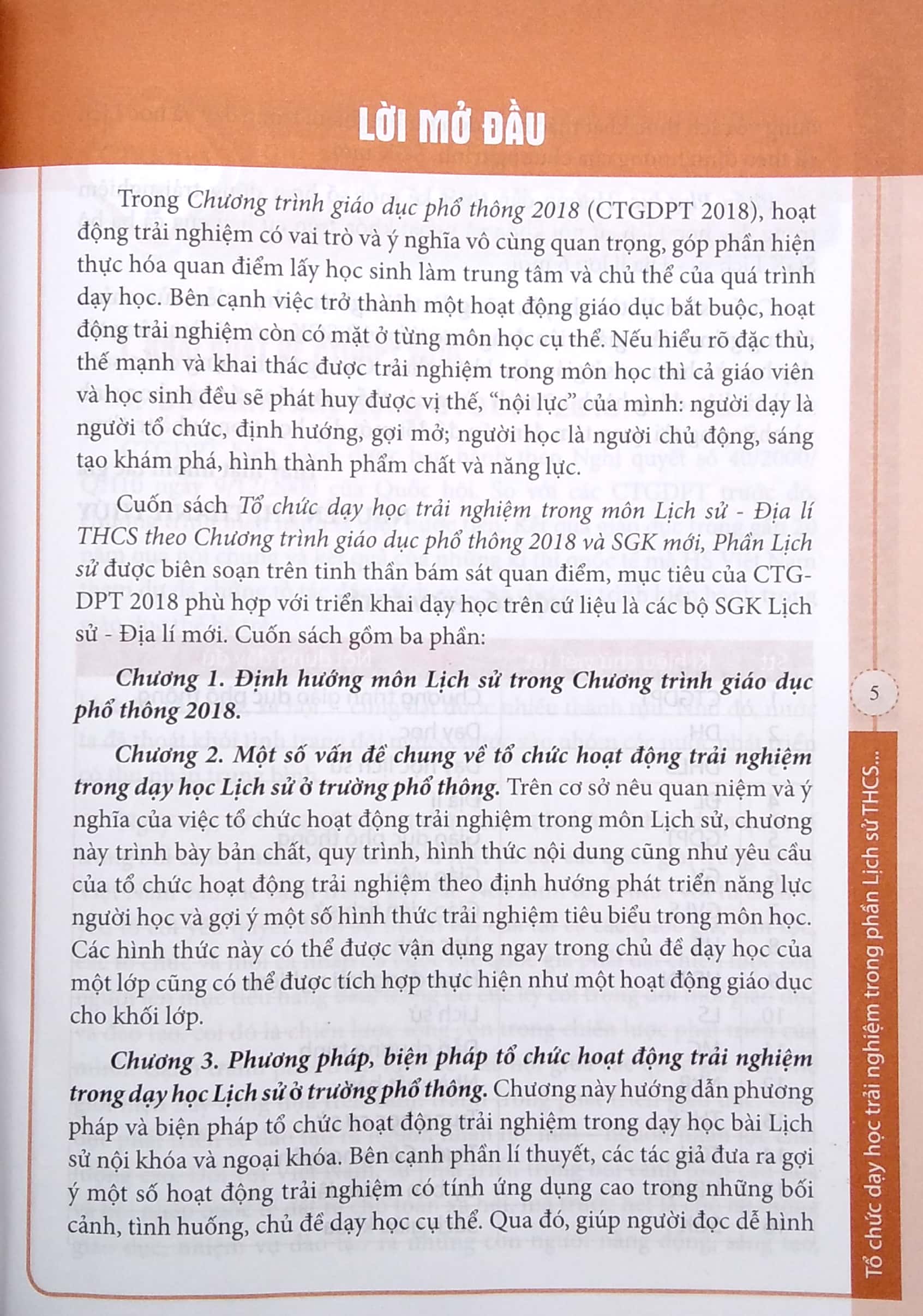 tổ chức dạy học trải nghiệm trong môn lịch sử và địa lí thcs - phần lịch sử (theo chương trình gdpt 2018 và sgk mới)