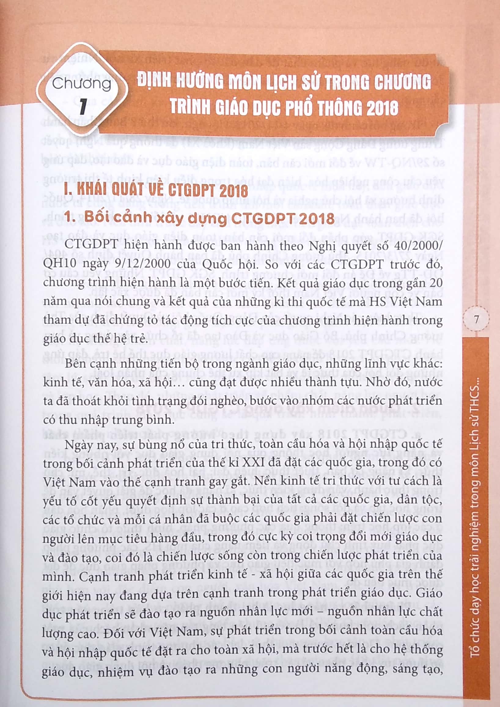 tổ chức dạy học trải nghiệm trong môn lịch sử và địa lí thcs - phần lịch sử (theo chương trình gdpt 2018 và sgk mới)