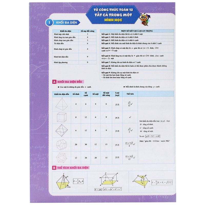 tờ công thức toán 12 - tất cả trong một: đại số + hình học