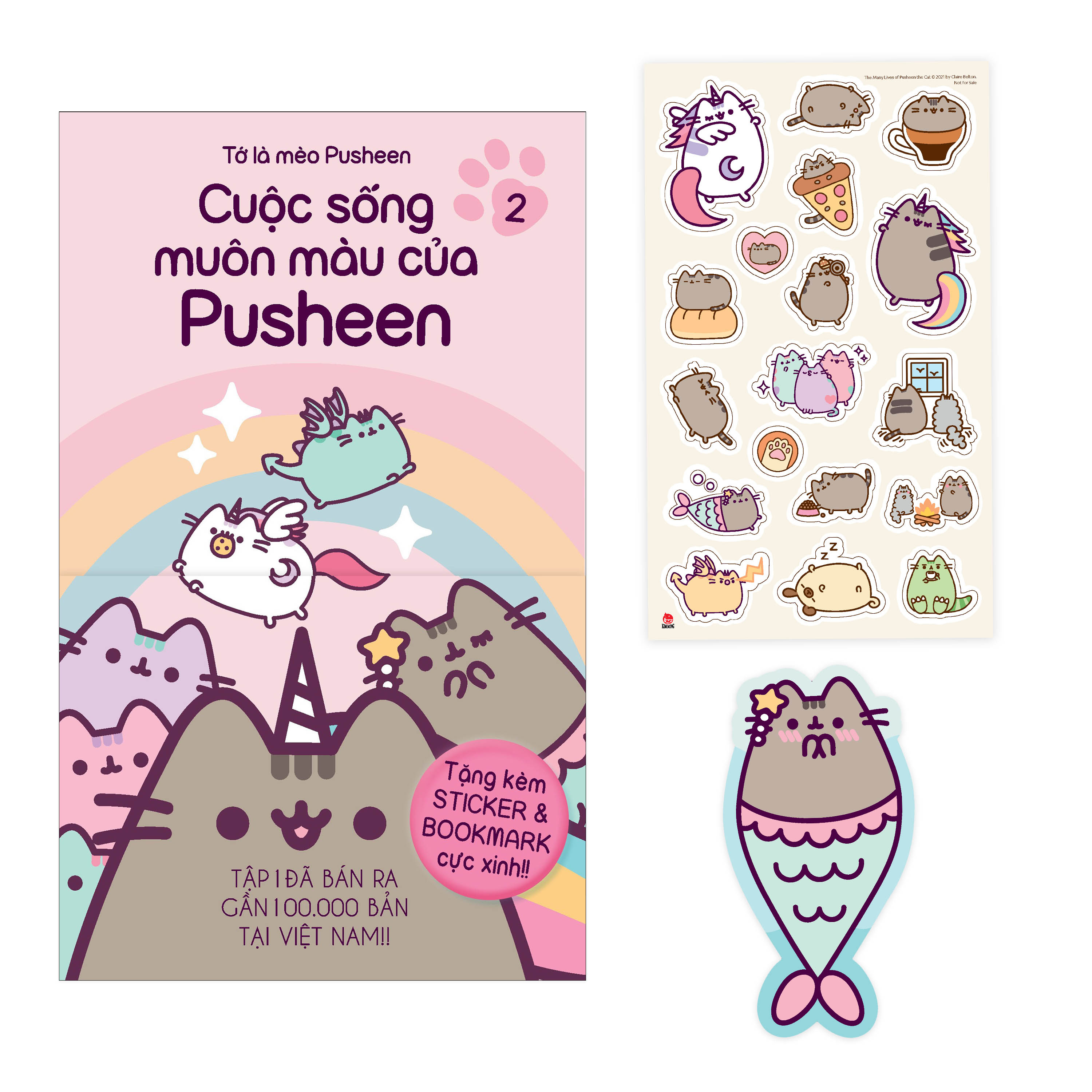 tớ là mèo pusheen - tập 2 - cuộc sống muôn màu của pusheen - tặng kèm obi + sticker + bookmark