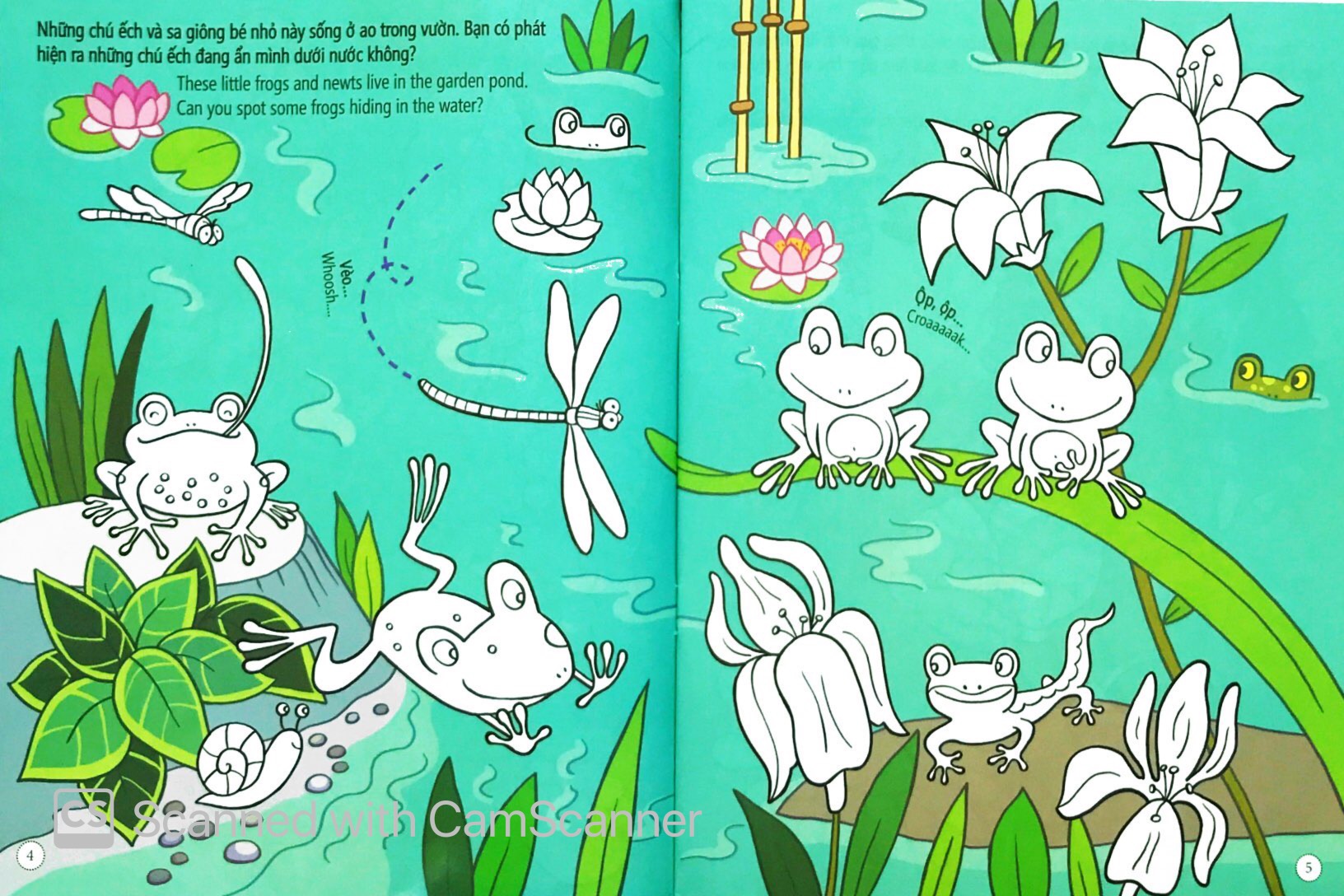 tô màu bóc dán - khu vườn - garden