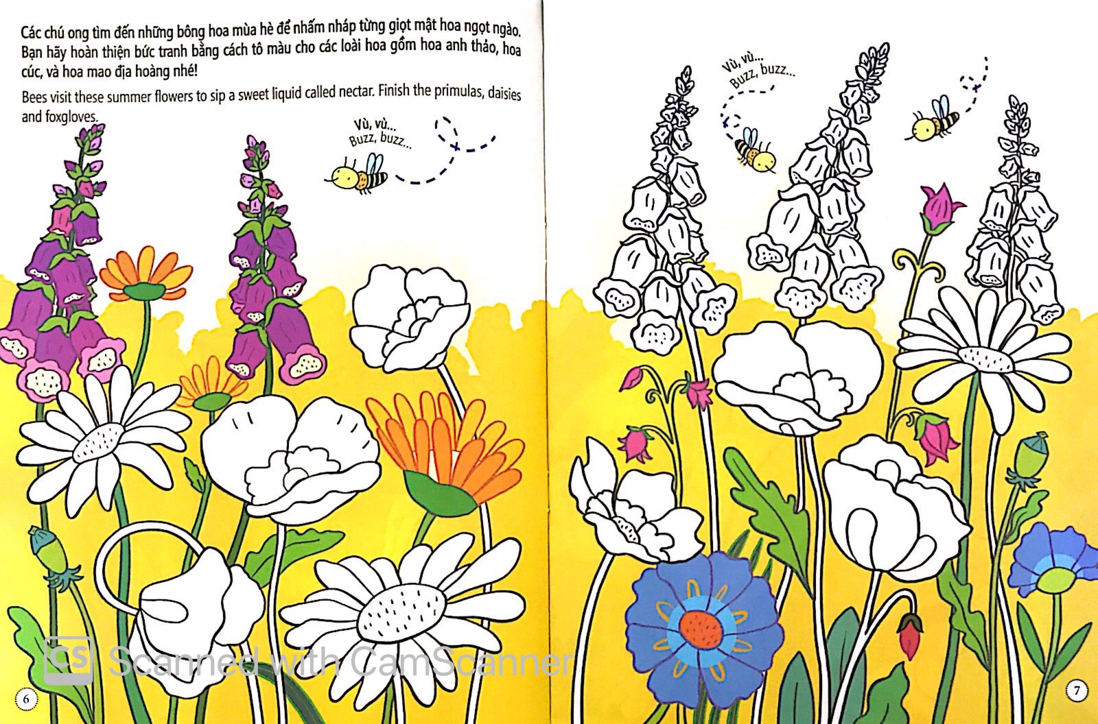 tô màu bóc dán - khu vườn - garden