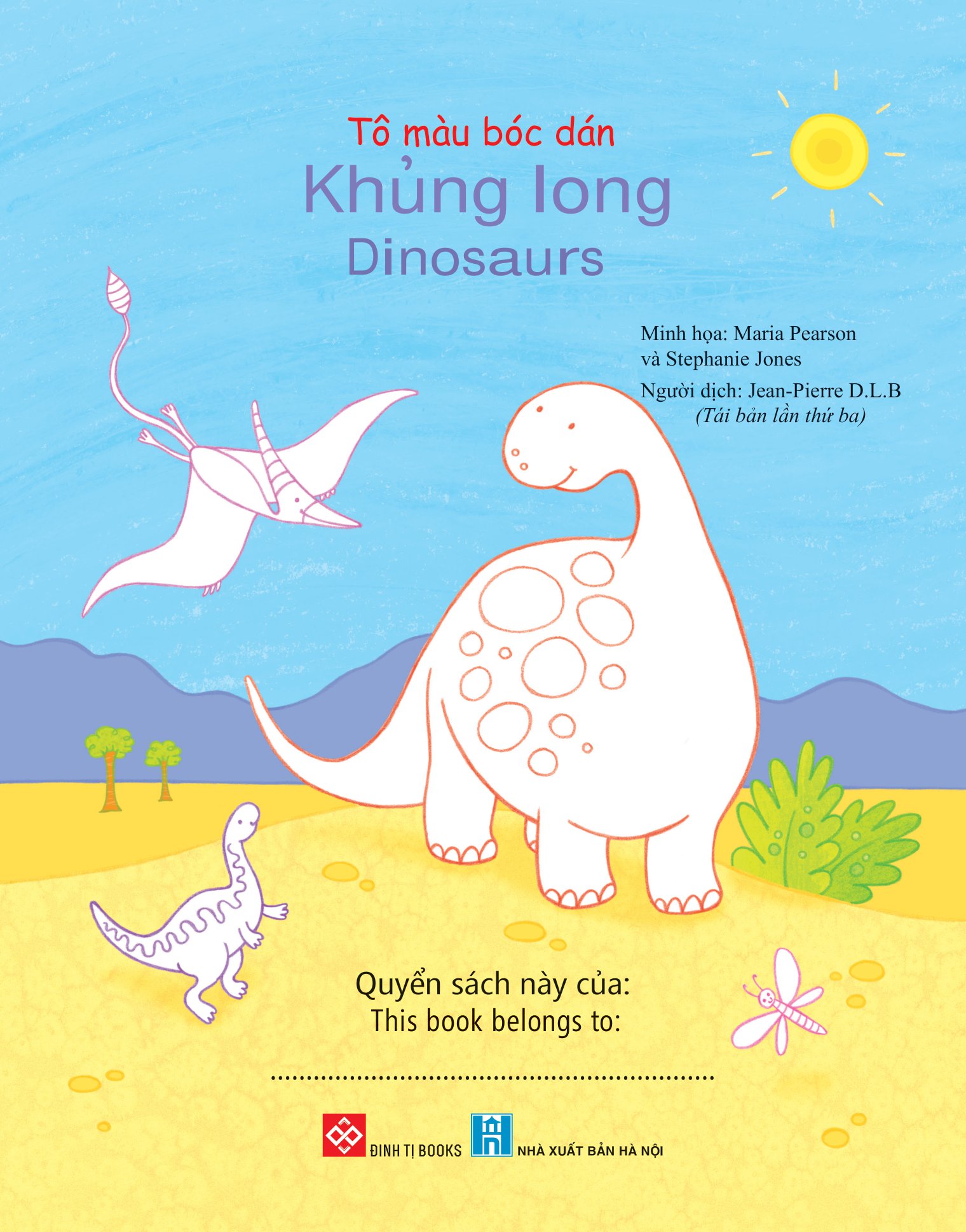 tô màu bóc dán - khủng long - dinosaurs