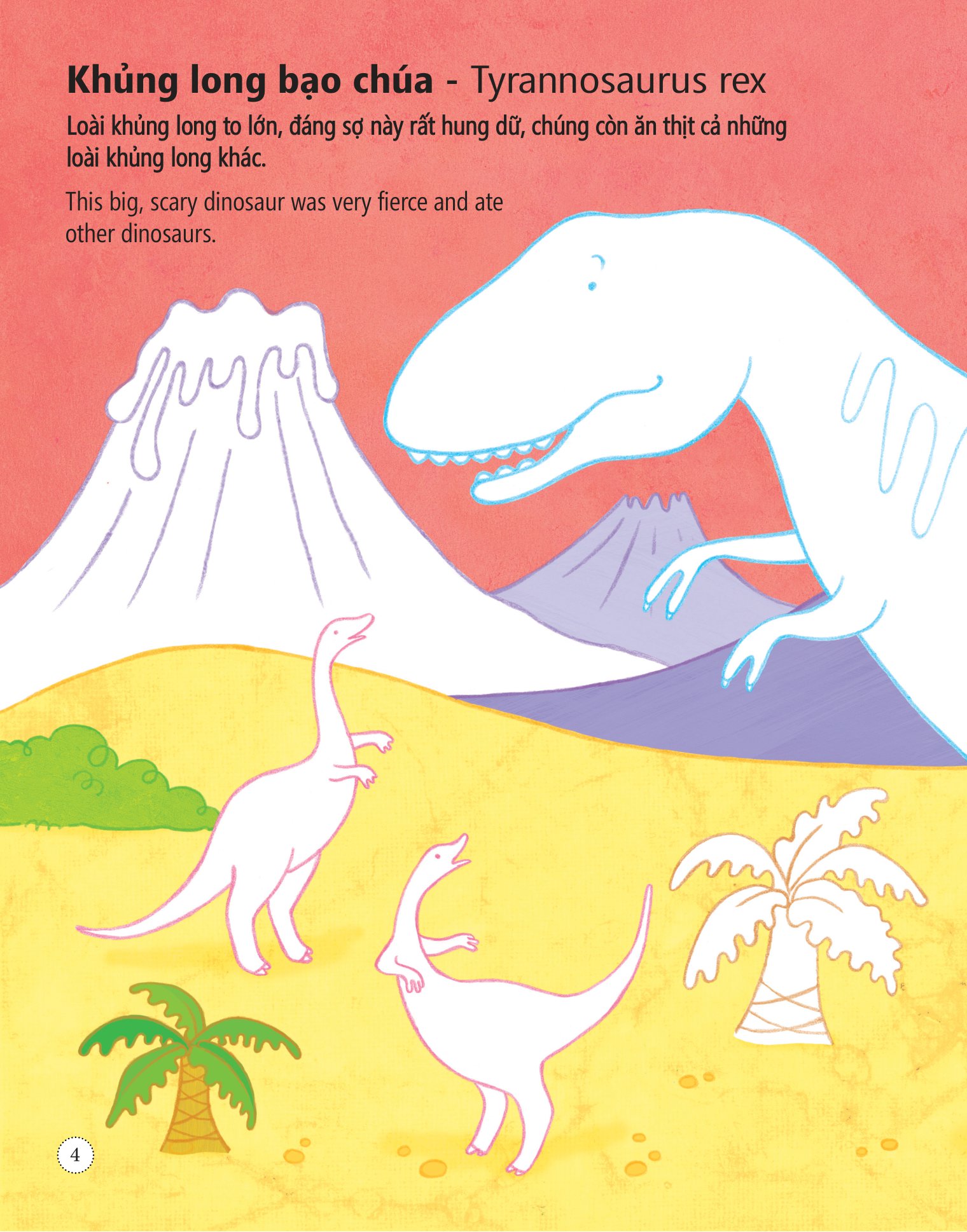 tô màu bóc dán - khủng long - dinosaurs