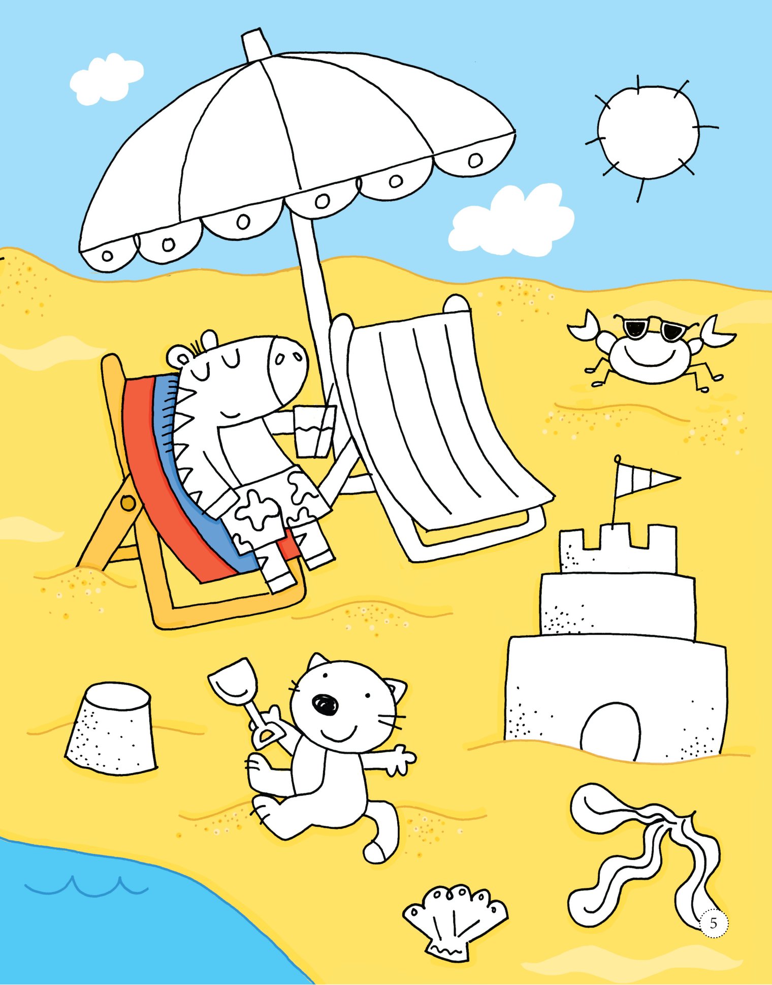 tô màu bóc dán - kỳ nghỉ lễ - holiday (tái bản)