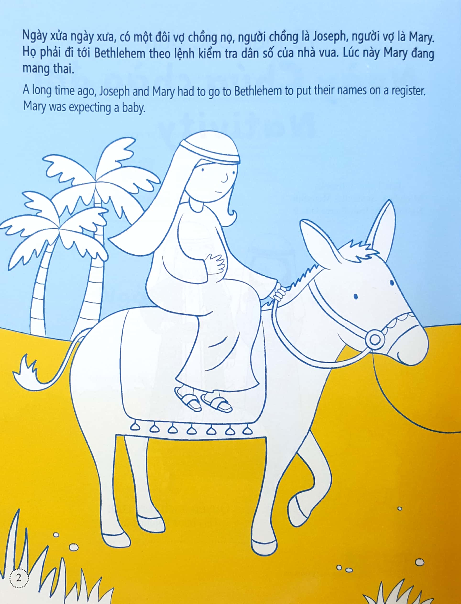 tô màu bóc dán - ngày chúa chào đời - nativity