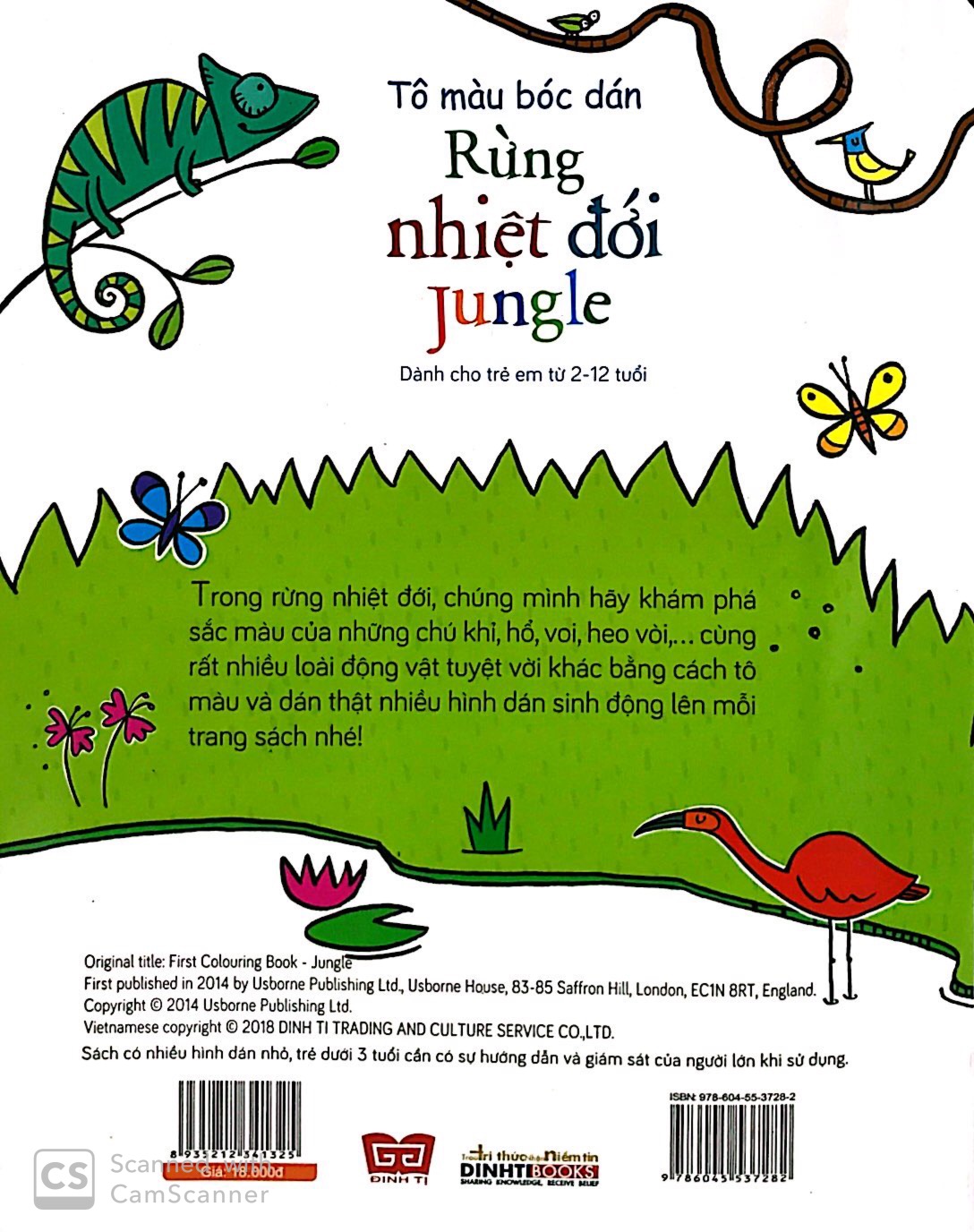 tô màu bóc dán - rừng nhiệt đới - jungle