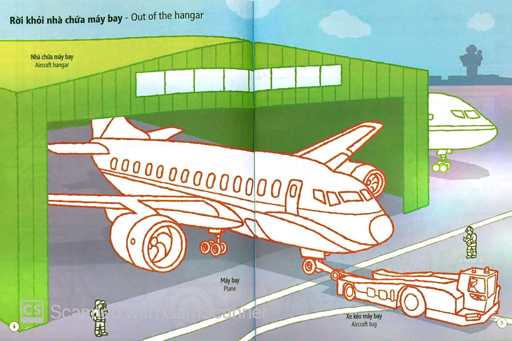 tô màu bóc dán - sân bay - airport (tái bản)