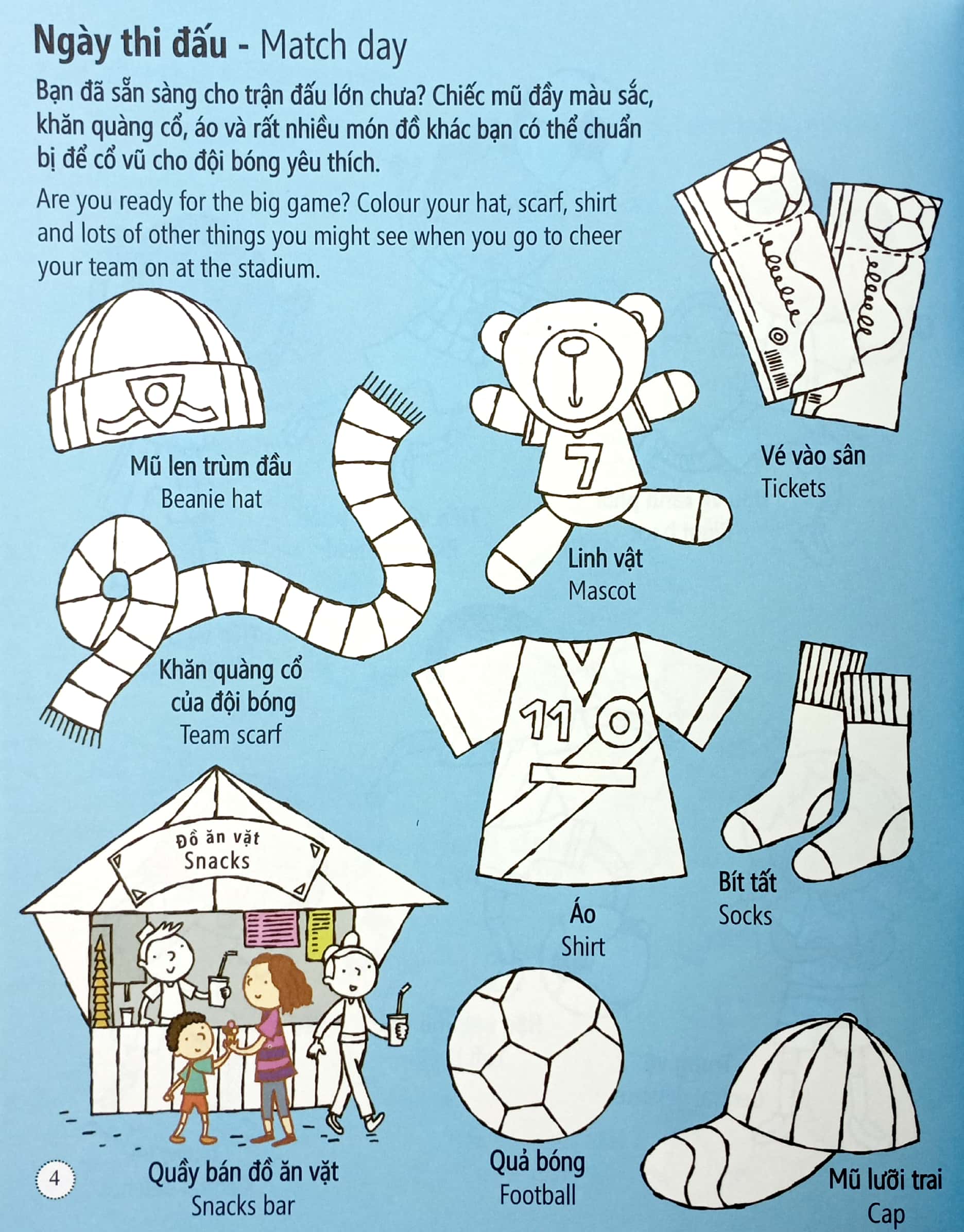 Tô Màu Bóc Dán - Trận Bóng Đá - Football