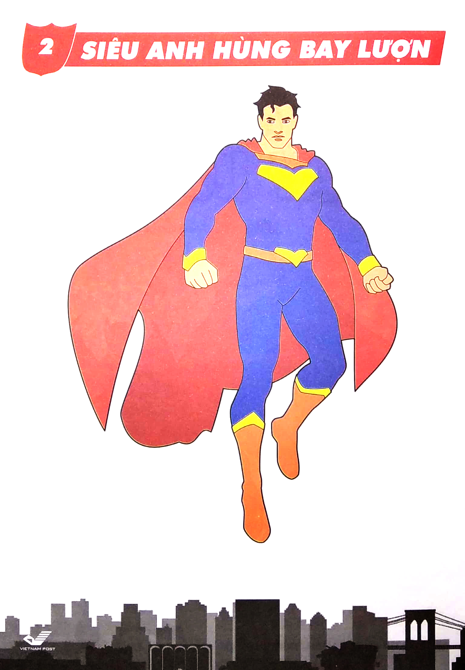 tô màu các siêu anh hùng - siêu anh hùng bay lượn (dành cho bé 5 tuổi)