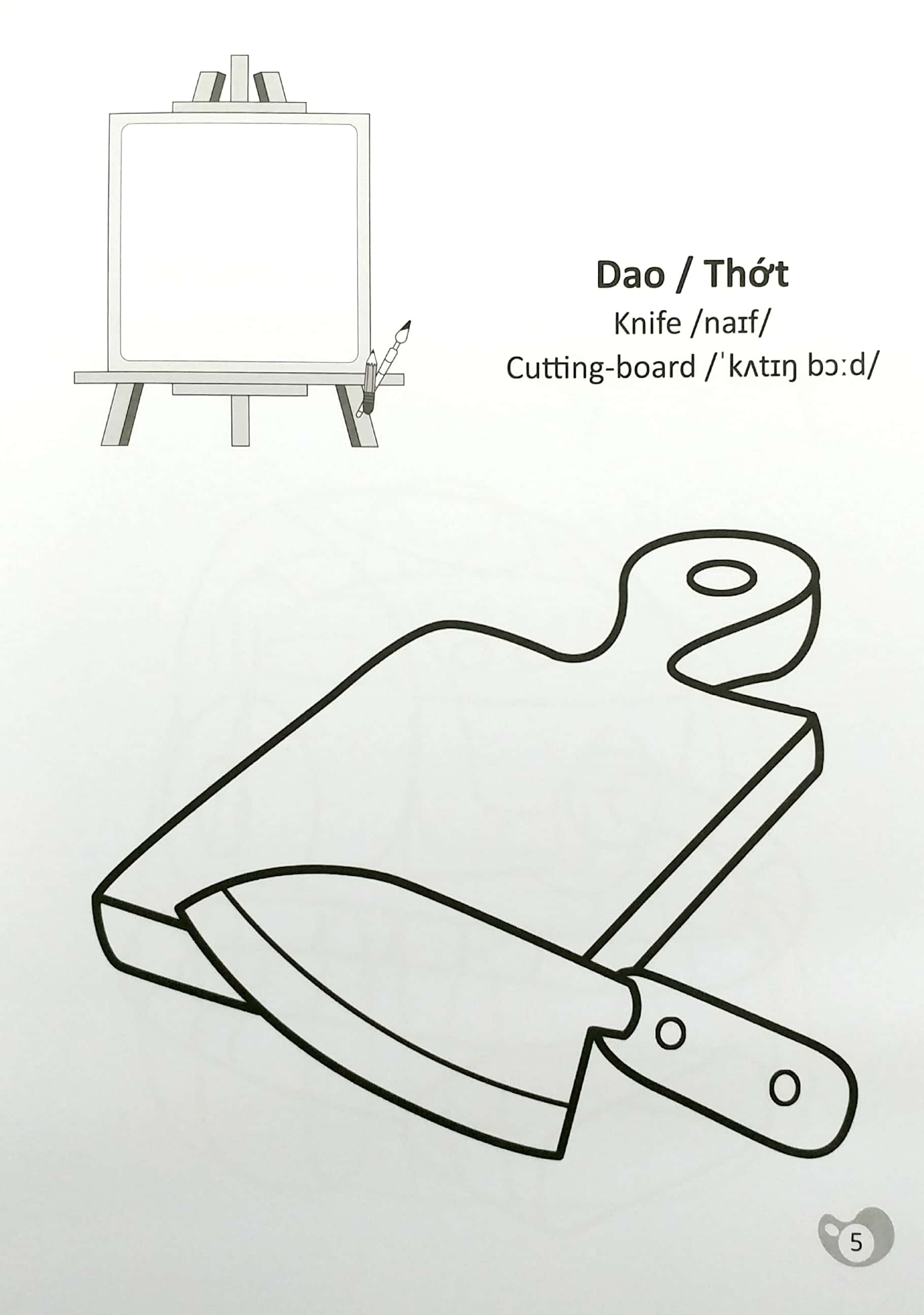 tô màu chúng mình tập làm họa sĩ - 3-6 tuổi - đồ vật hàng ngày