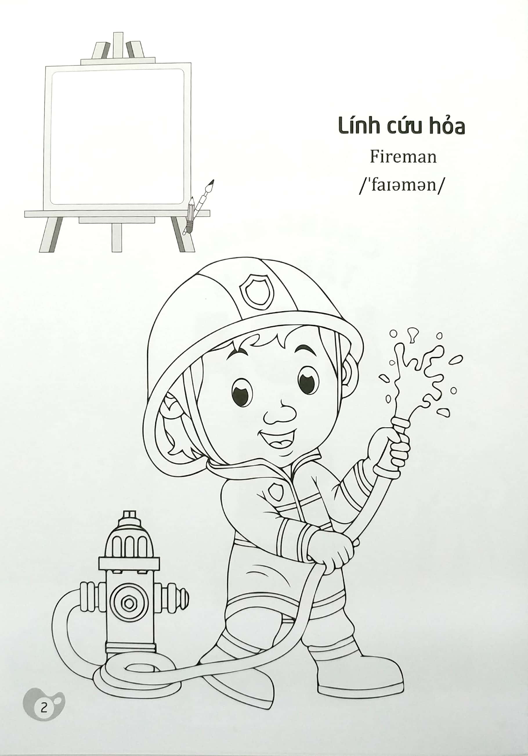 tô màu chúng mình tập làm họa sĩ - 3-6 tuổi - nghề nghiệp