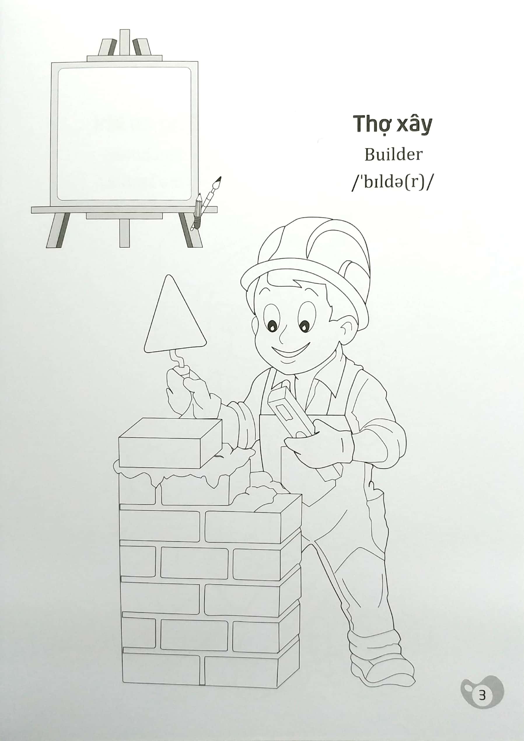 tô màu chúng mình tập làm họa sĩ - 3-6 tuổi - nghề nghiệp