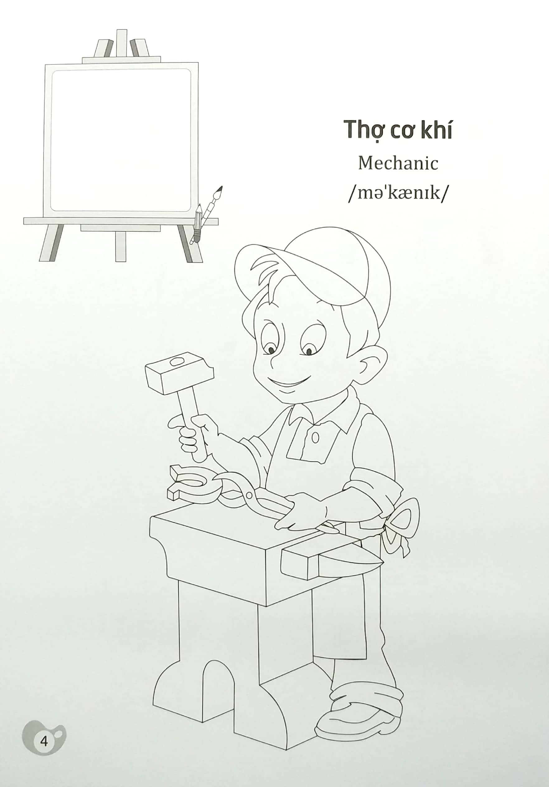 tô màu chúng mình tập làm họa sĩ - 3-6 tuổi - nghề nghiệp