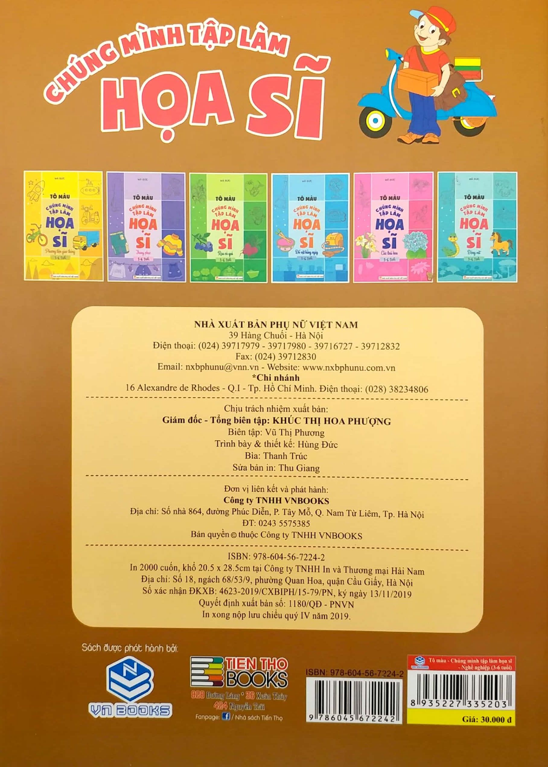 tô màu chúng mình tập làm họa sĩ - 3-6 tuổi - nghề nghiệp