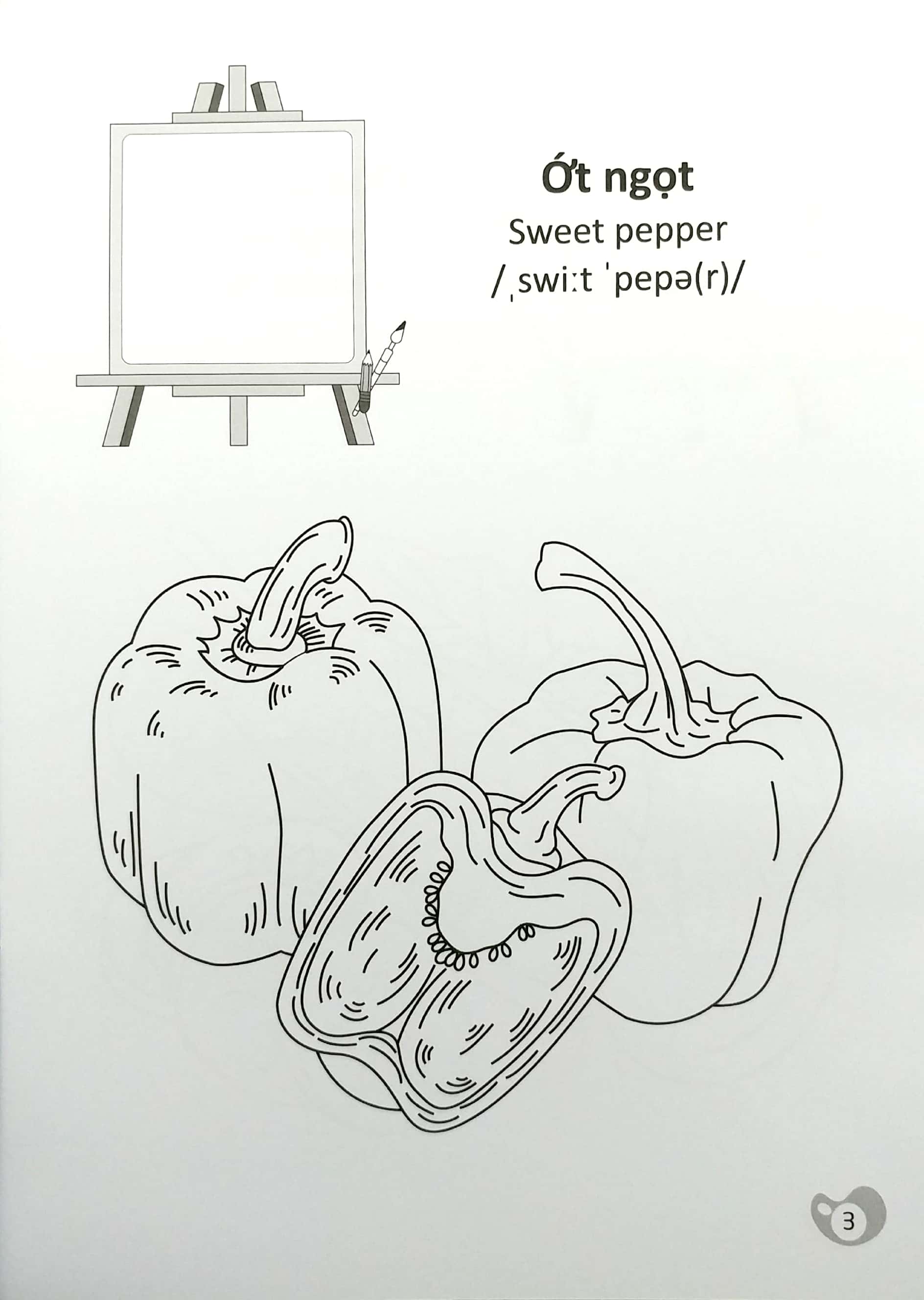 tô màu chúng mình tập làm họa sĩ - 3-6 tuổi - rau củ quả