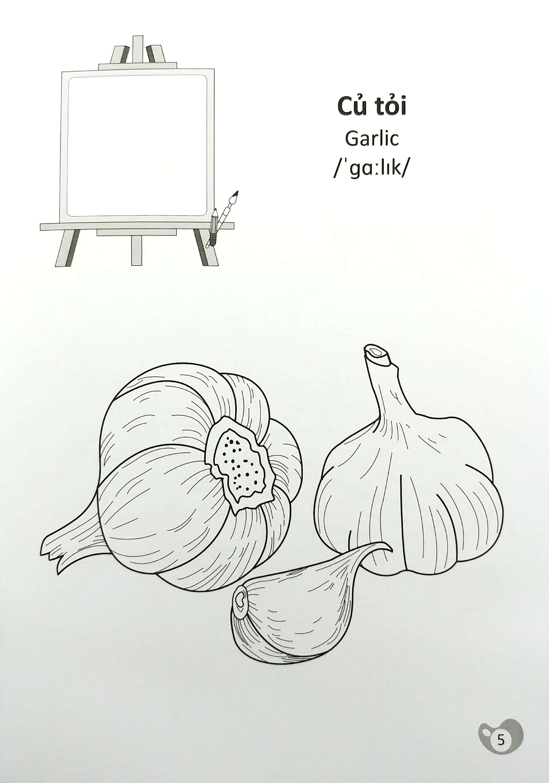 tô màu chúng mình tập làm họa sĩ - 3-6 tuổi - rau củ quả