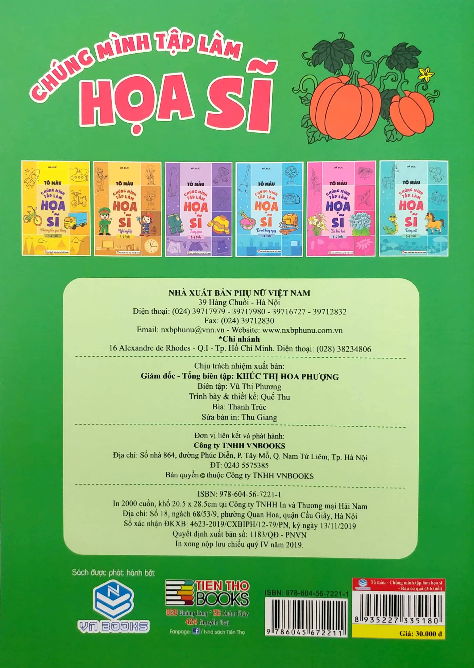 tô màu chúng mình tập làm họa sĩ - 3-6 tuổi - rau củ quả