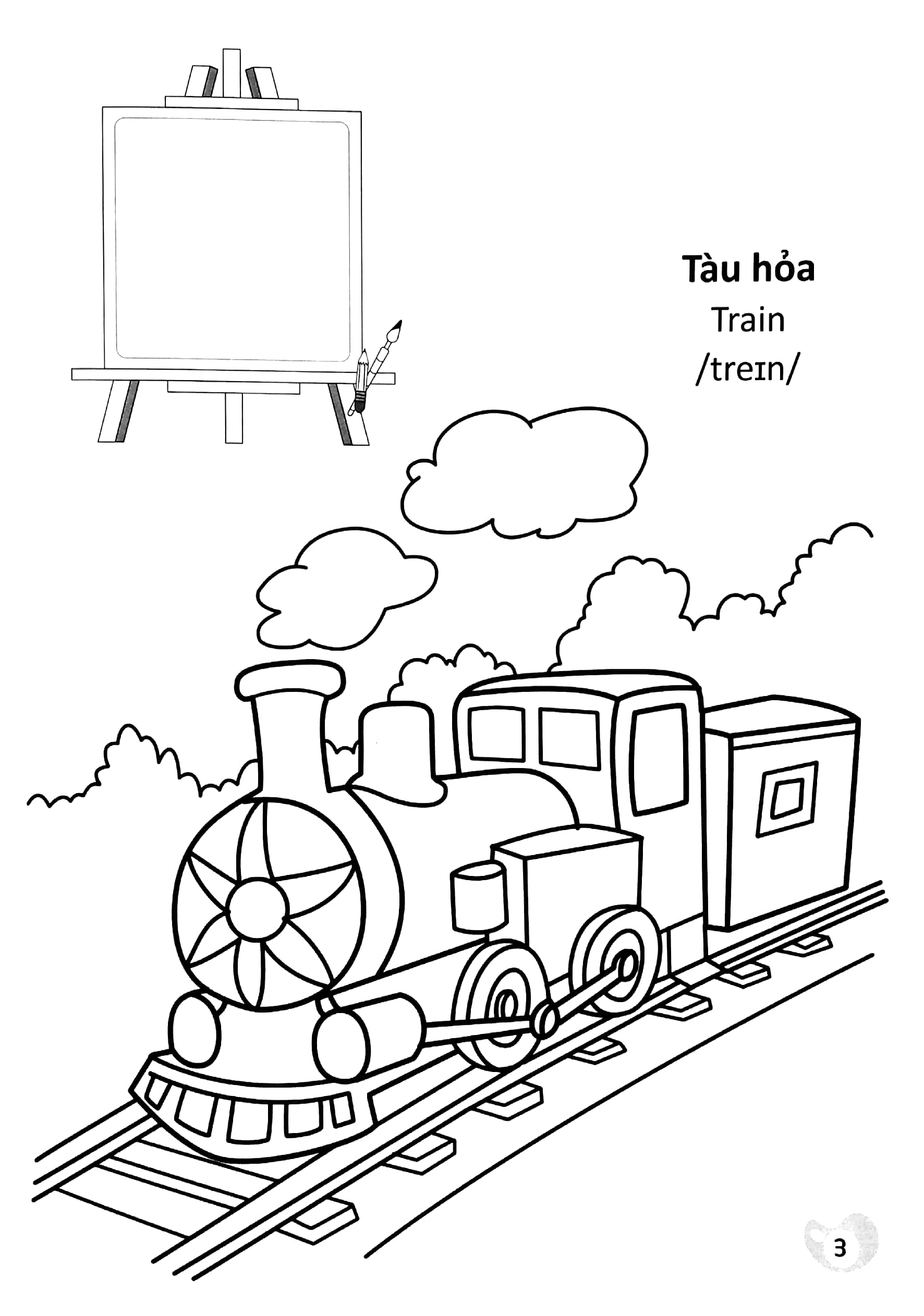 tô màu chúng mình tập làm họa sĩ - phương tiện giao thông (3-6 tuổi)