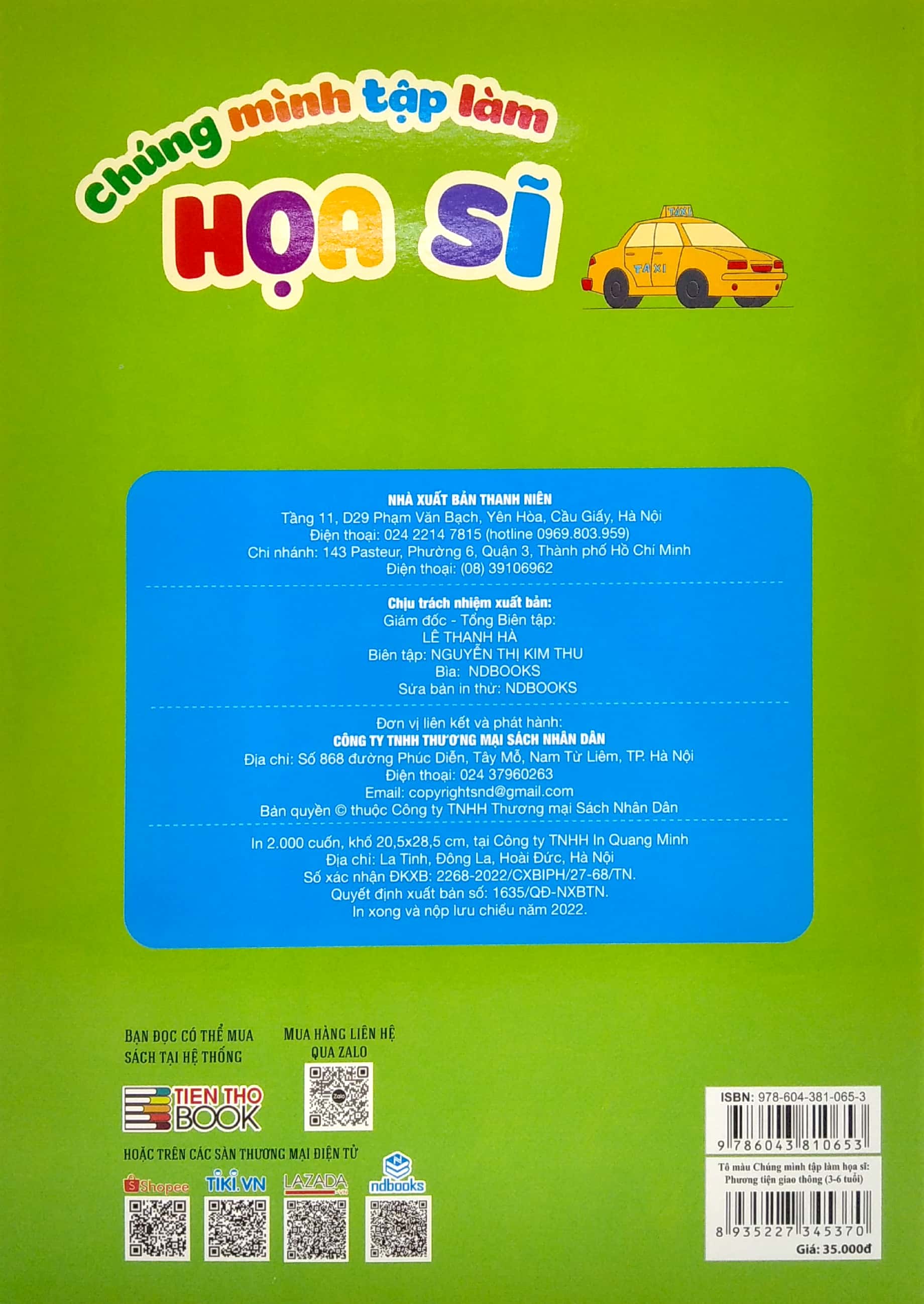 tô màu chúng mình tập làm họa sĩ - phương tiện giao thông (3-6 tuổi)