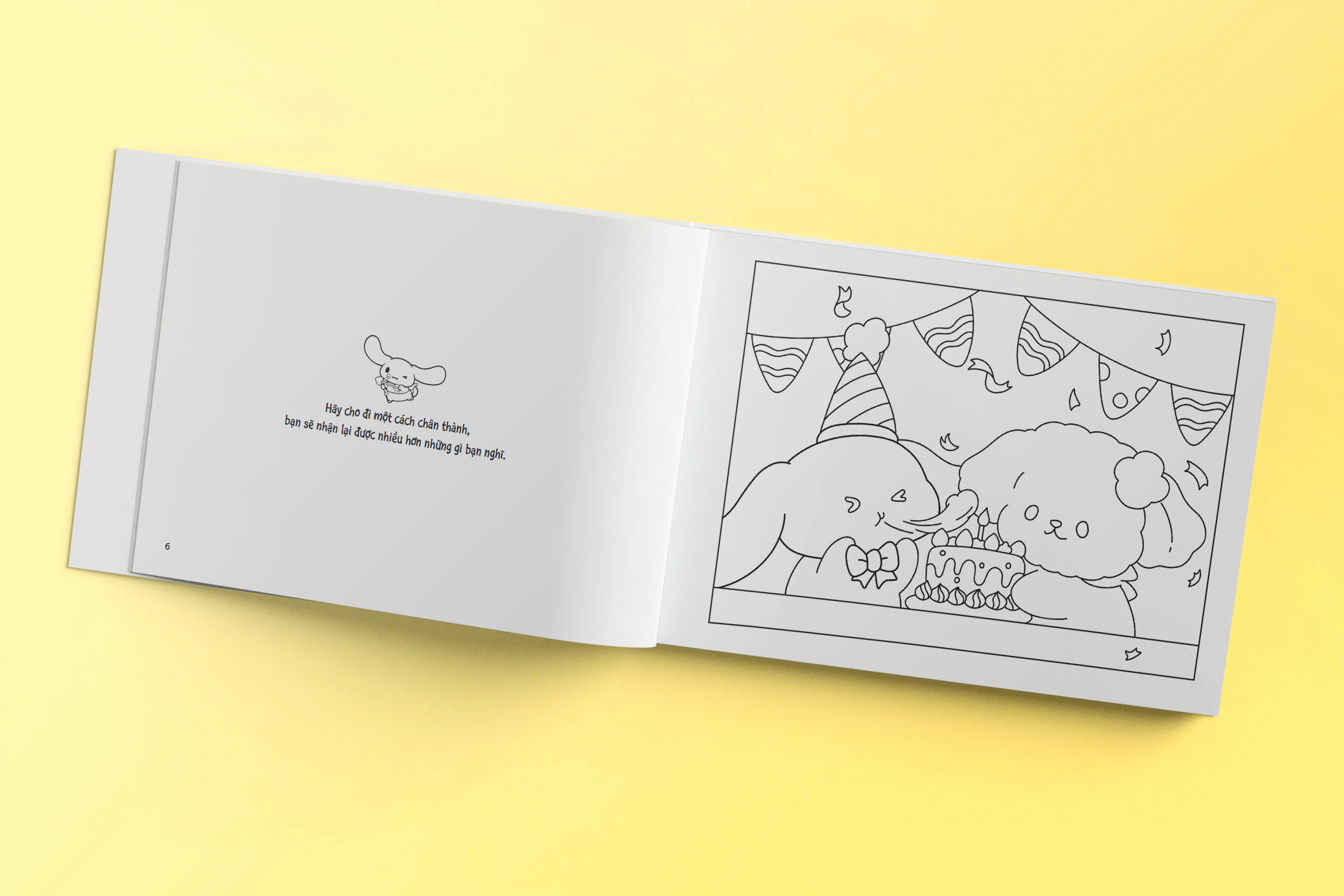 Tô Màu Cinnamoroll Sanrino - Cinnamoroll Dịu Dàng Và Sanrino Dễ Thương