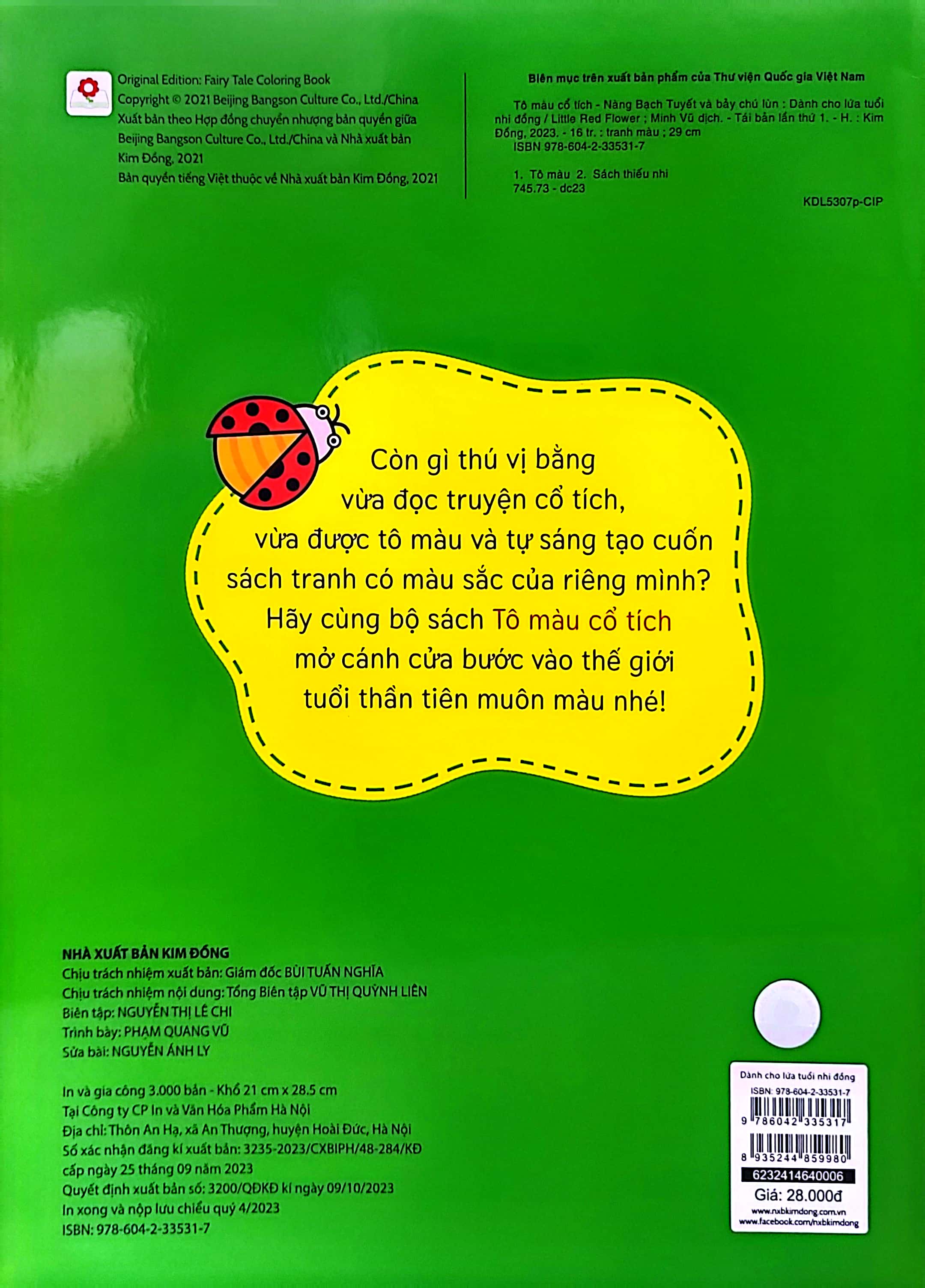 tô màu cổ tích - nàng bạch tuyết và bảy chú lùn