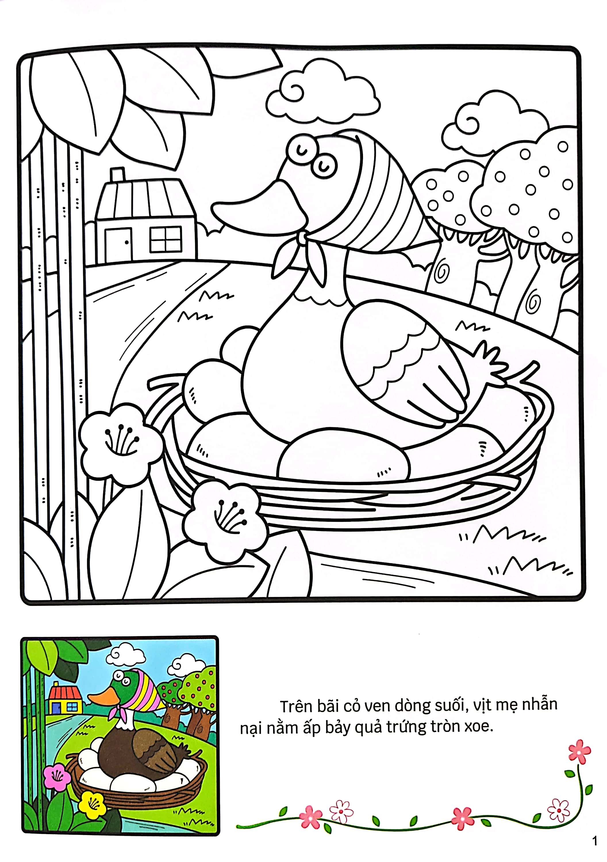 tô màu cổ tích - vịt con xấu xí