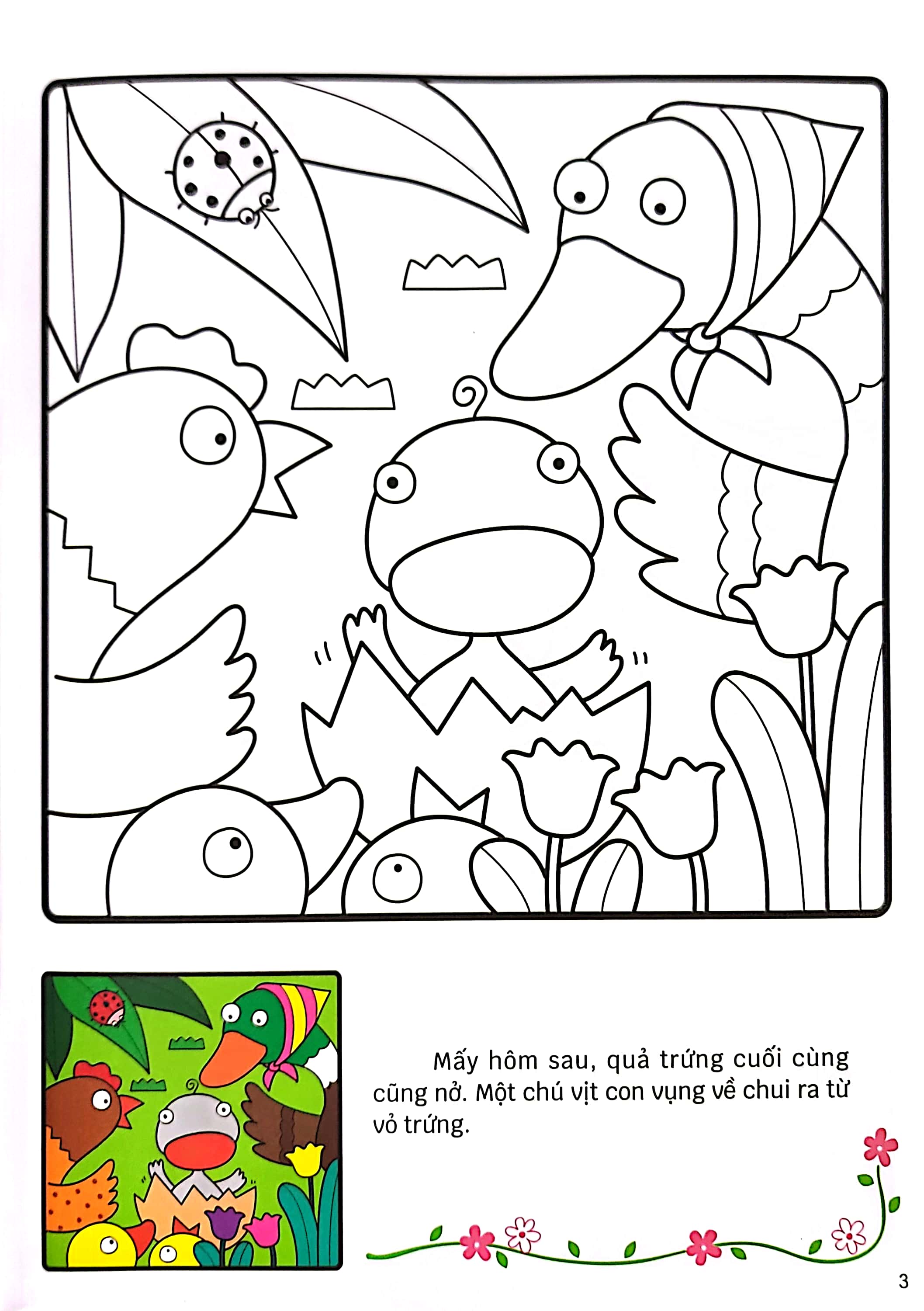 tô màu cổ tích - vịt con xấu xí