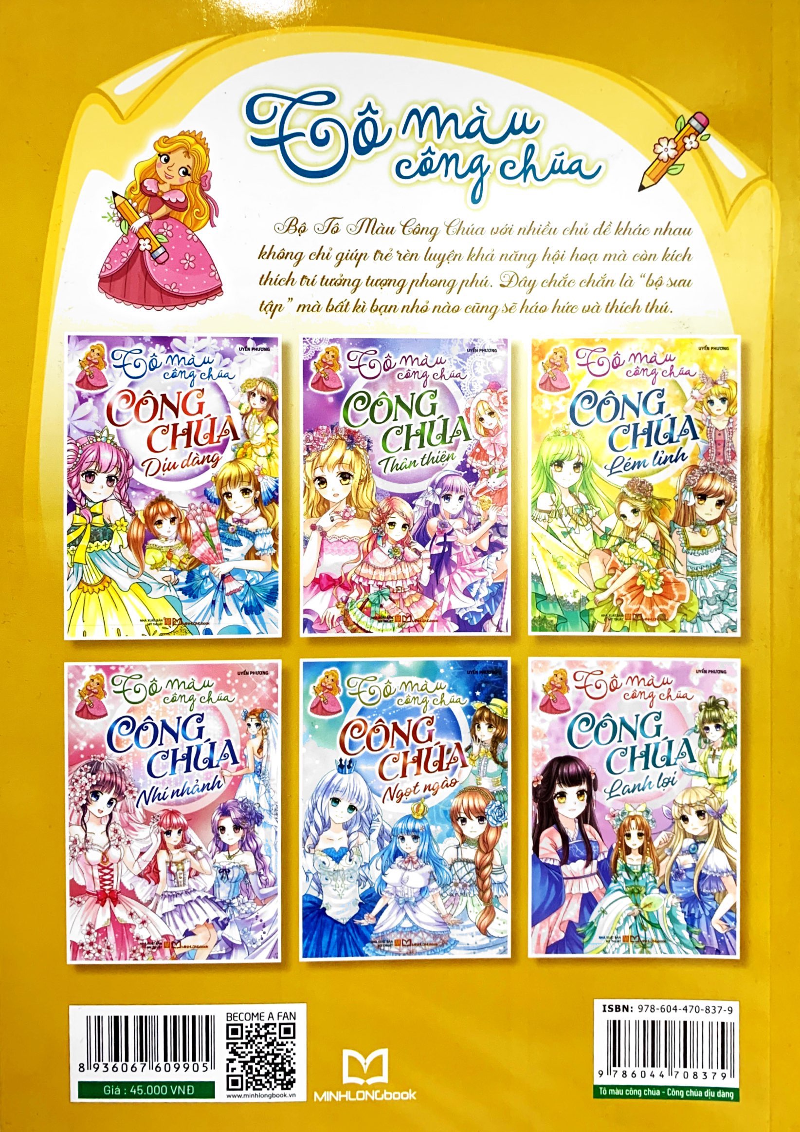 tô màu công chúa - công chúa dịu dàng